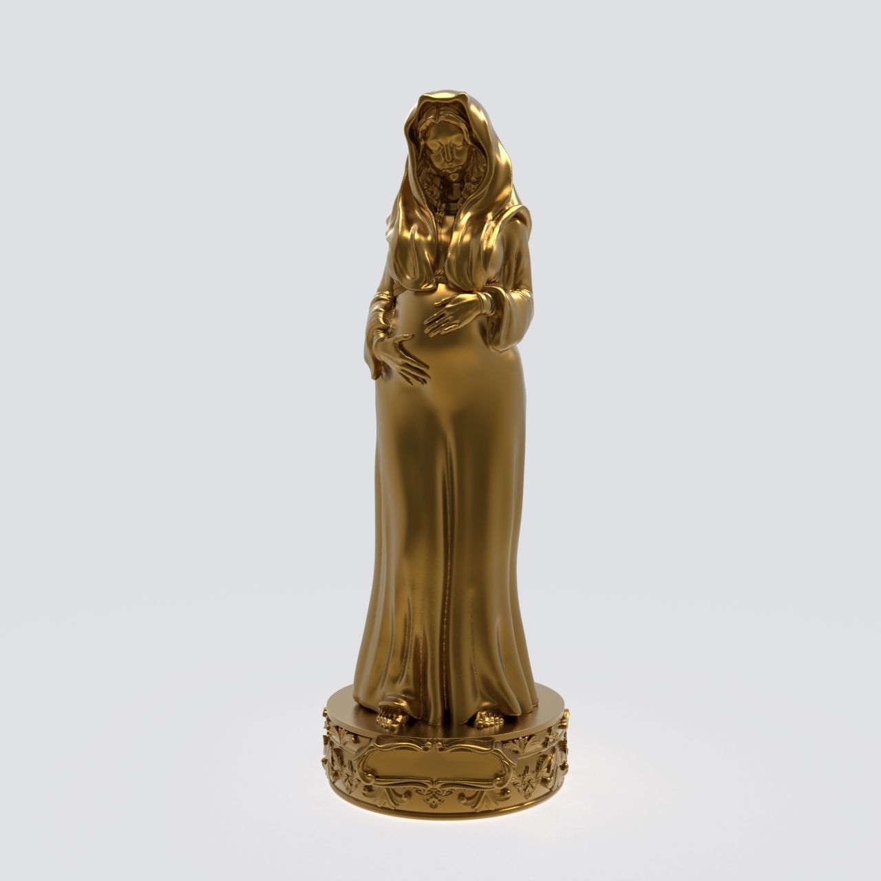 Pregnant Blessed Virgin Mary 3D print model_8