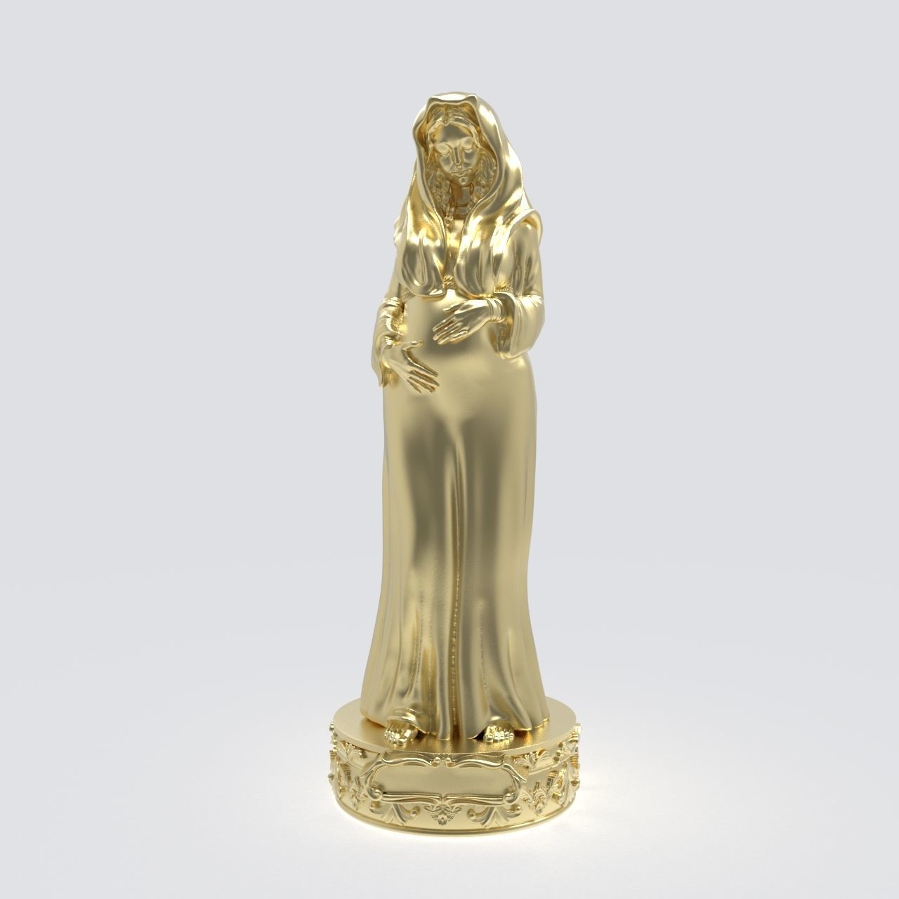 Pregnant Blessed Virgin Mary 3D print model_9