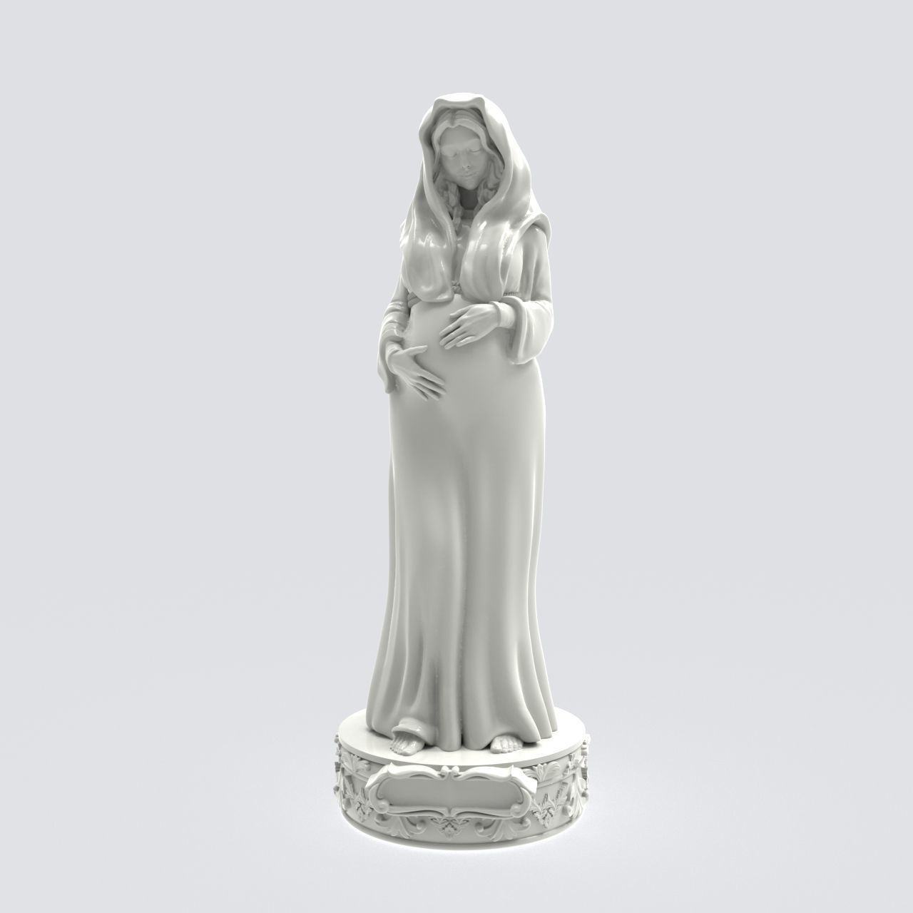 Pregnant Blessed Virgin Mary 3D print model_6
