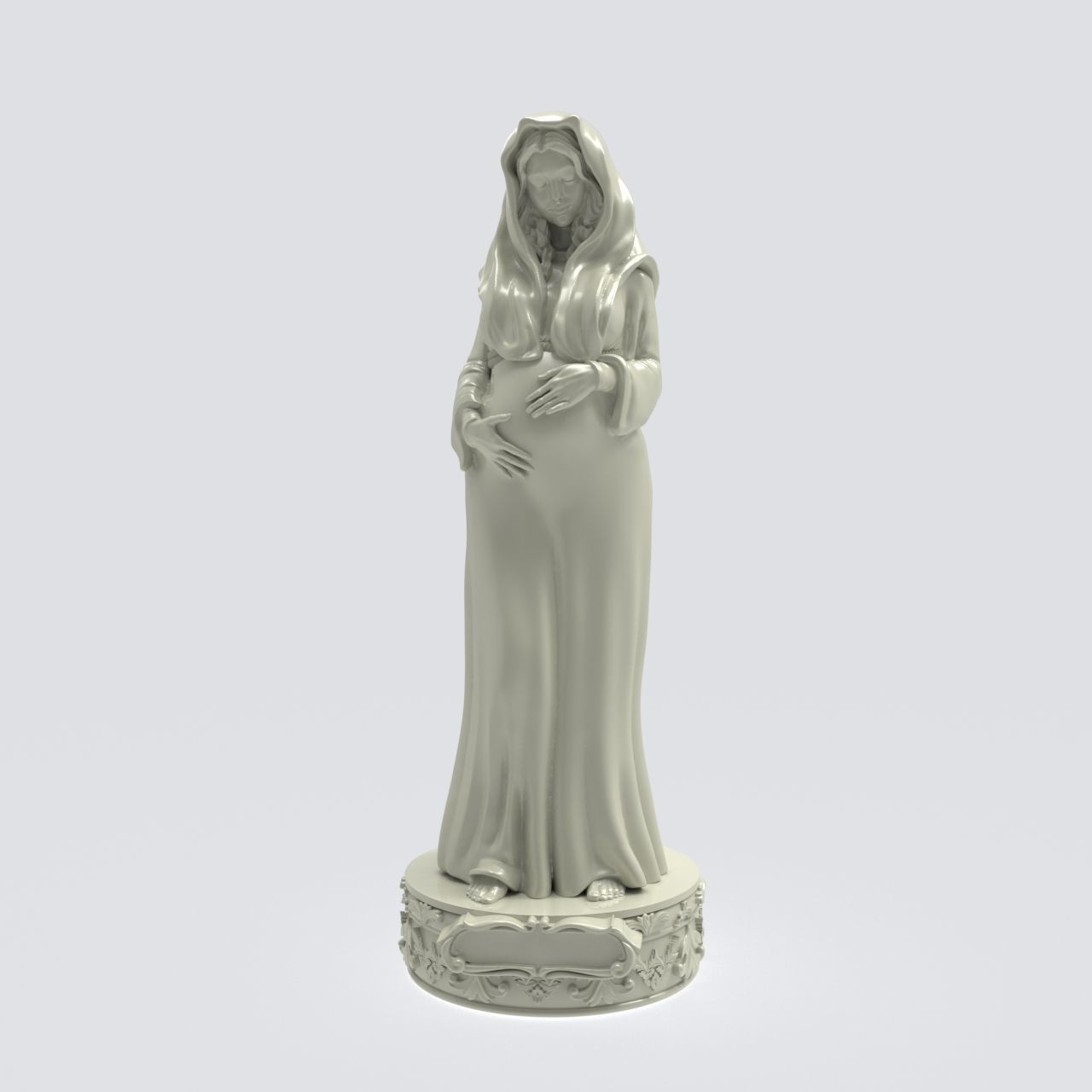 Pregnant Blessed Virgin Mary 3D print model_11