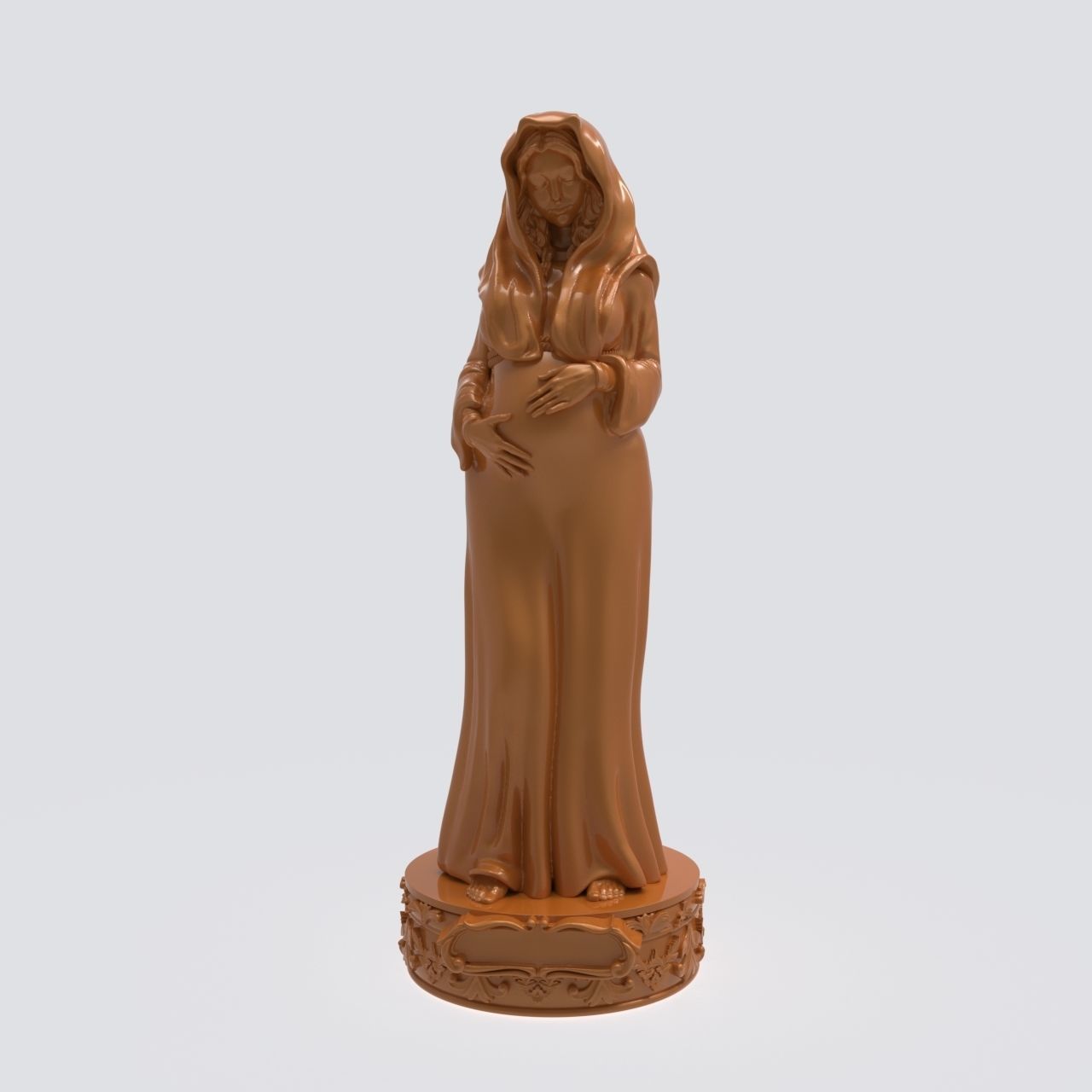 Pregnant Blessed Virgin Mary 3D print model_12