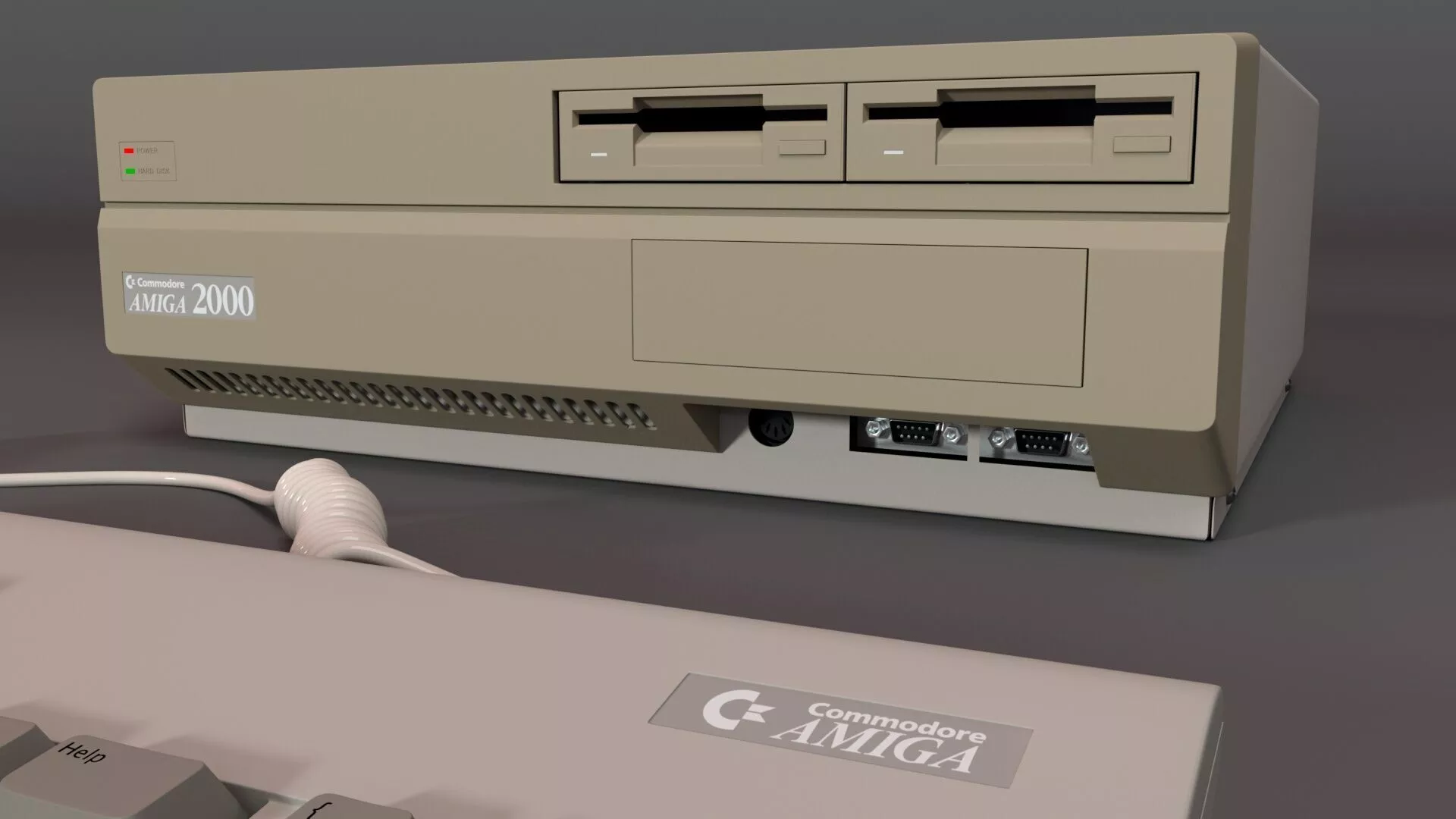 Amiga 2000 3D model