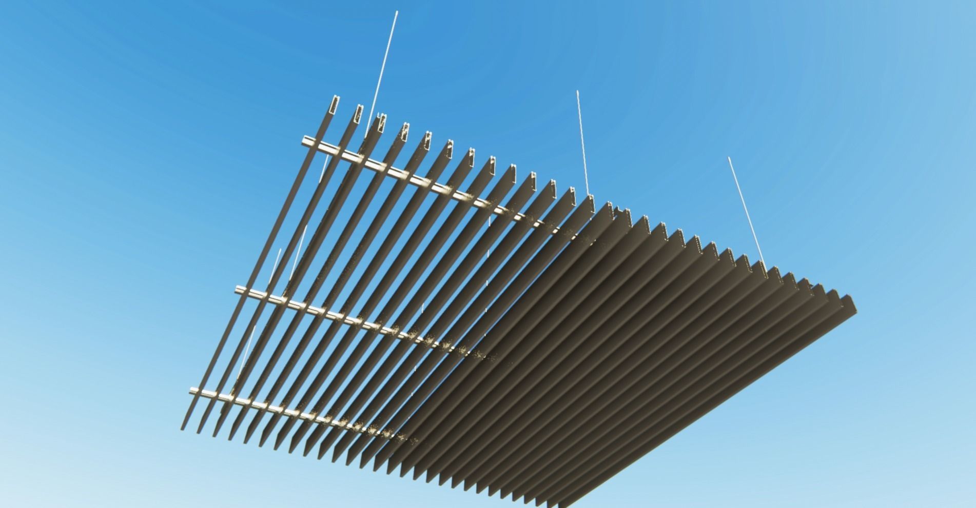 BIM-GC-Baffle Extrusion Suspended Ceiling -From Architect- 3D model_3