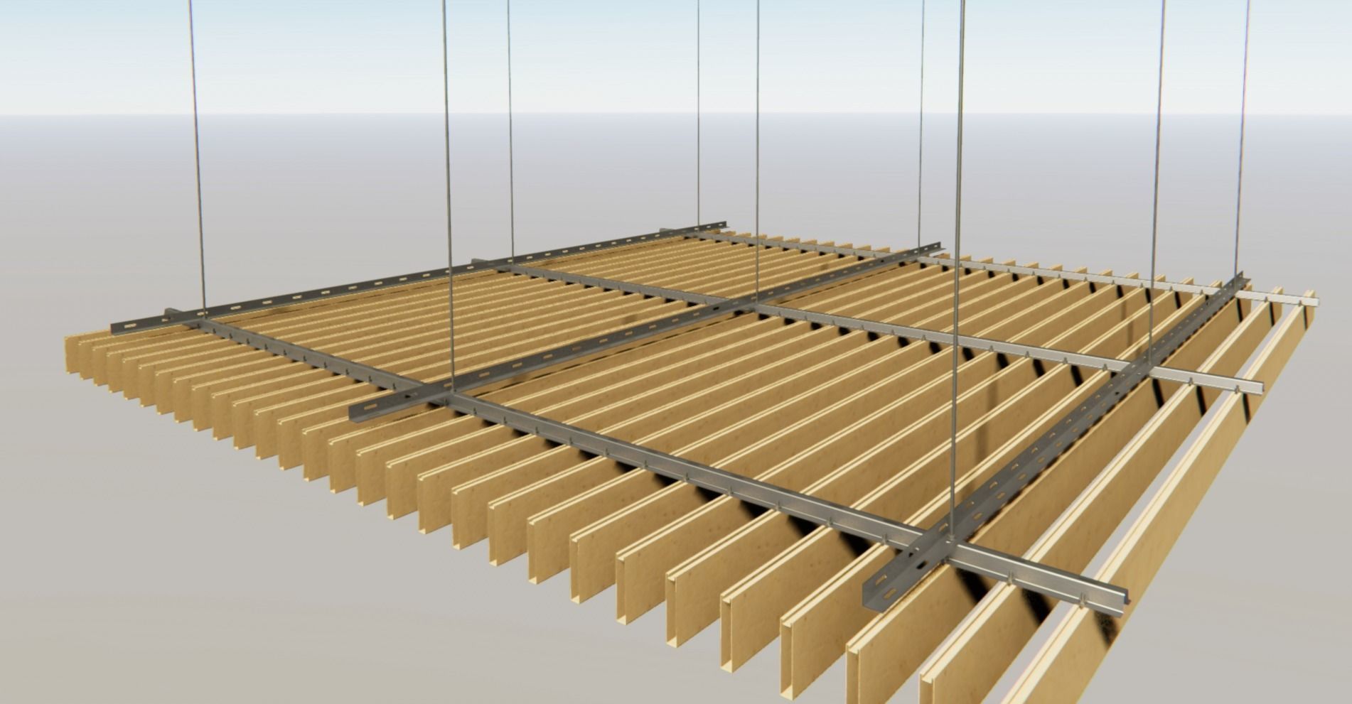 BIM-GC-Baffle Extrusion Suspended Ceiling -From Architect- 3D model_1