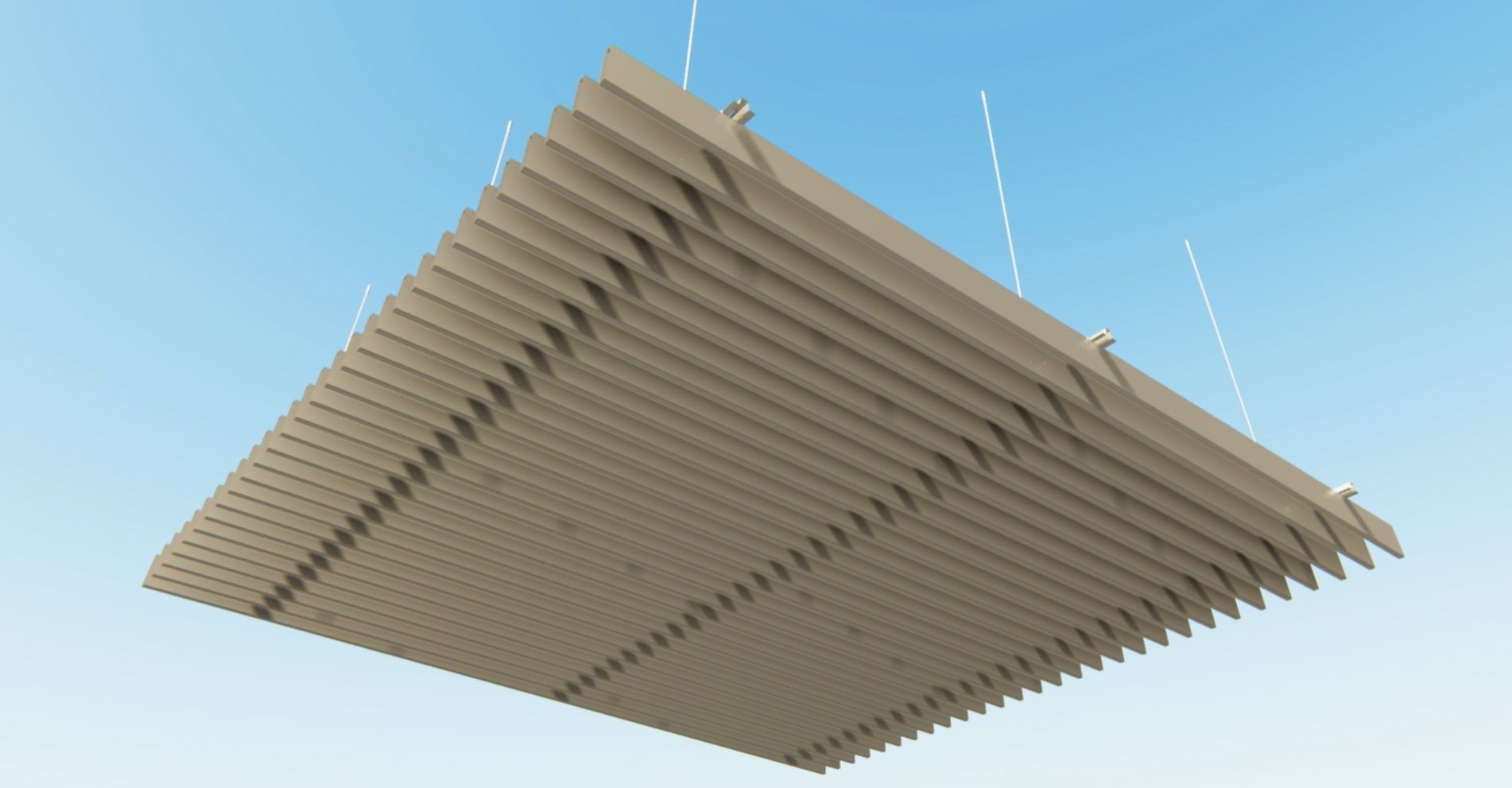 BIM-GC-Baffle Extrusion Suspended Ceiling -From Architect- 3D model_4