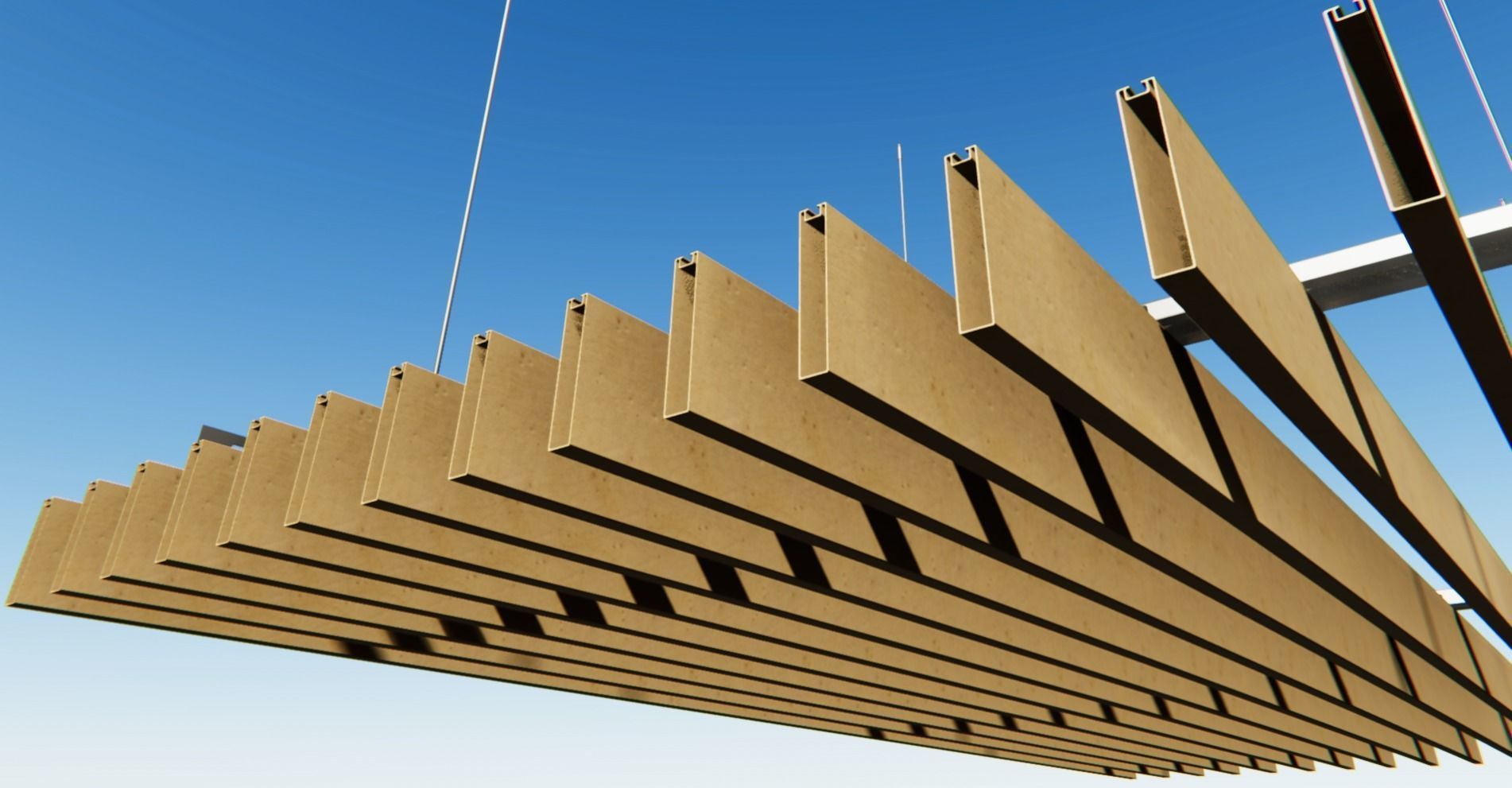 BIM-GC-Baffle Extrusion Suspended Ceiling -From Architect- 3D model_9