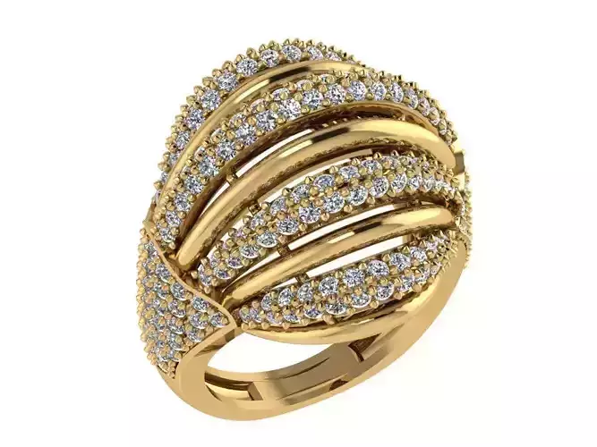 Ring325 gold ring with diamonds