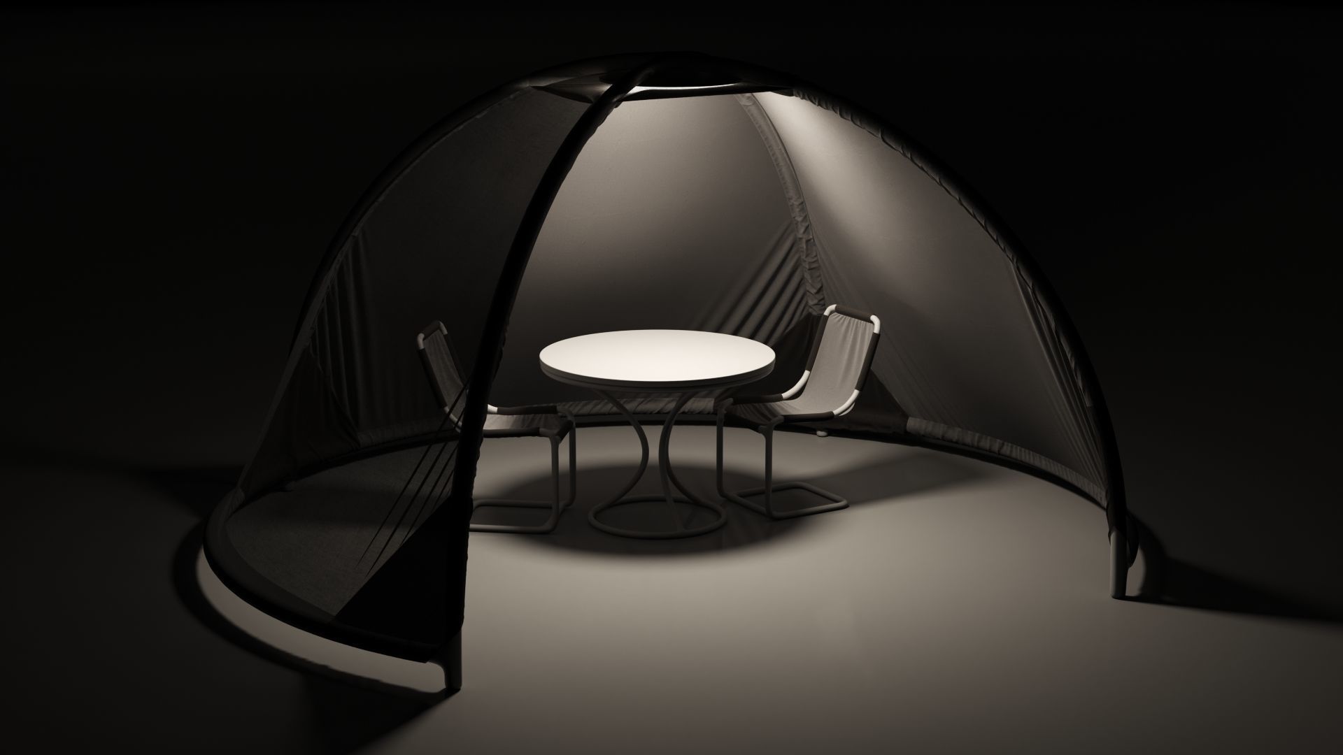 Tent for openspace events  3D model_2