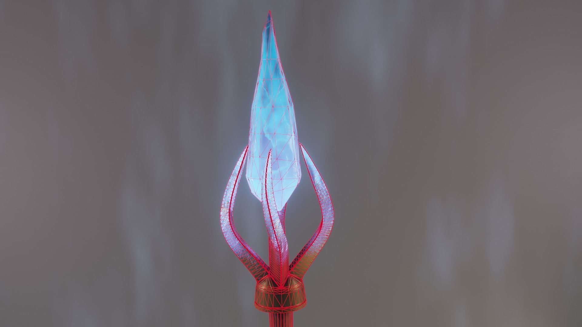 Jaina Proudmoore staff Low-poly 3D model_8