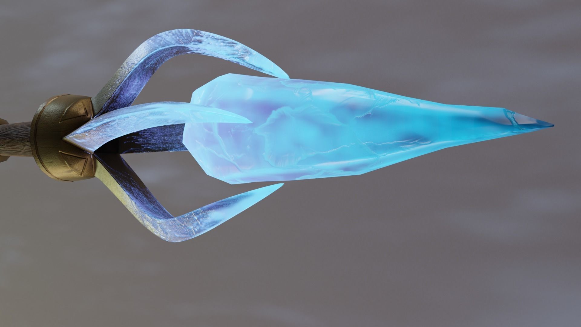 Jaina Proudmoore staff Low-poly 3D model_5