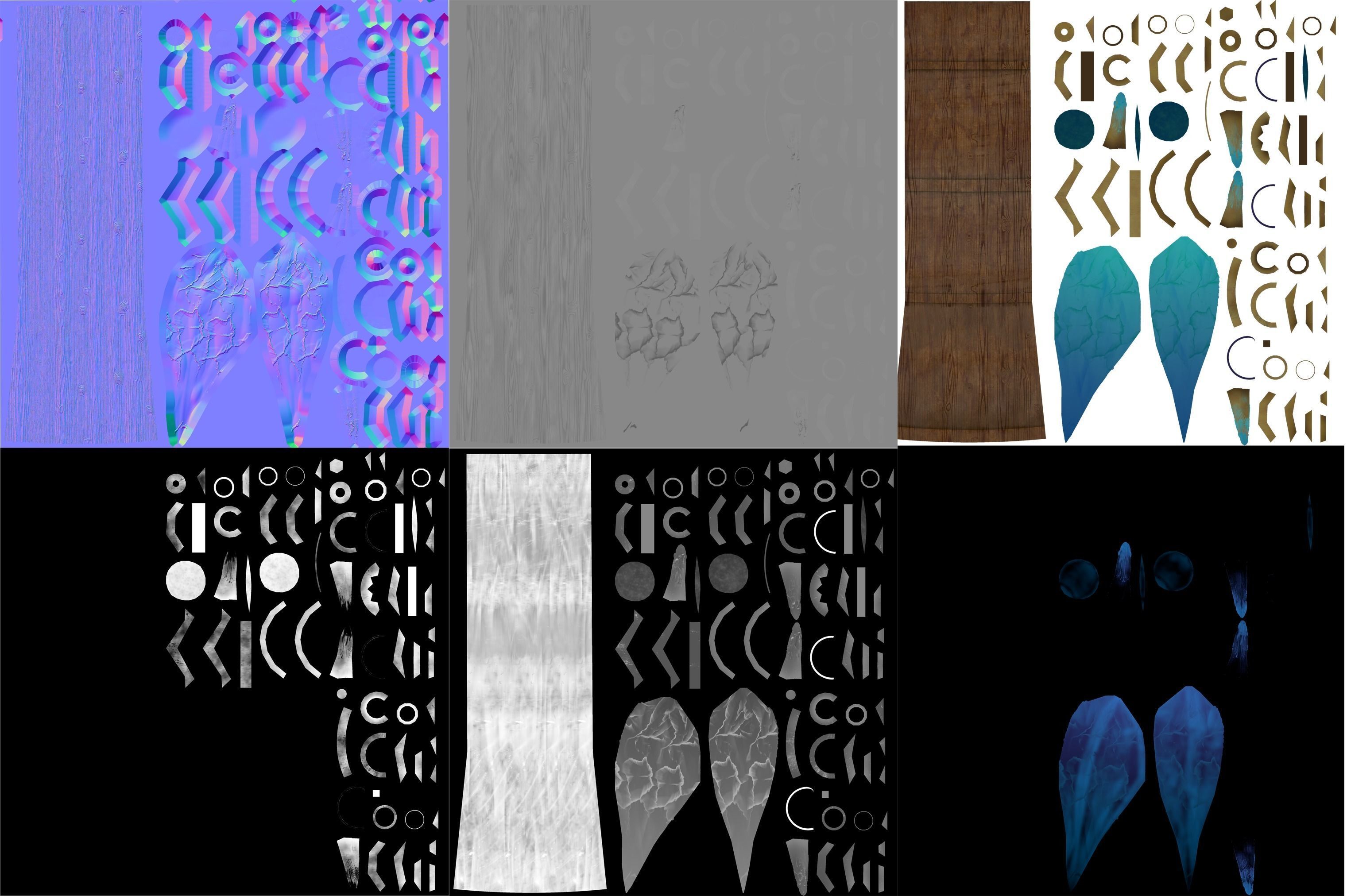 Jaina Proudmoore staff Low-poly 3D model_9