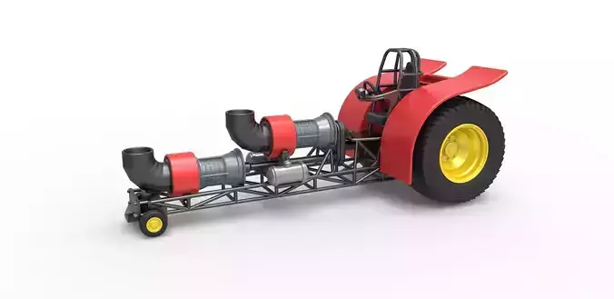 Pulling tractor with 2 jet engines 2 Scale 1 to 25