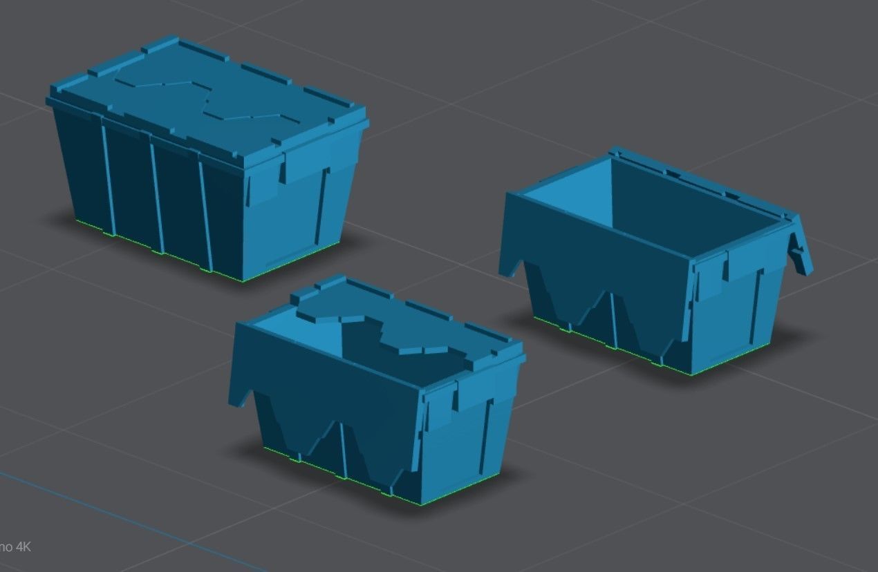 food box storage container scale 64 3D print model_2