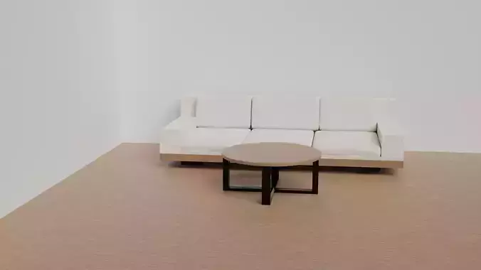 Sofa with coffee table