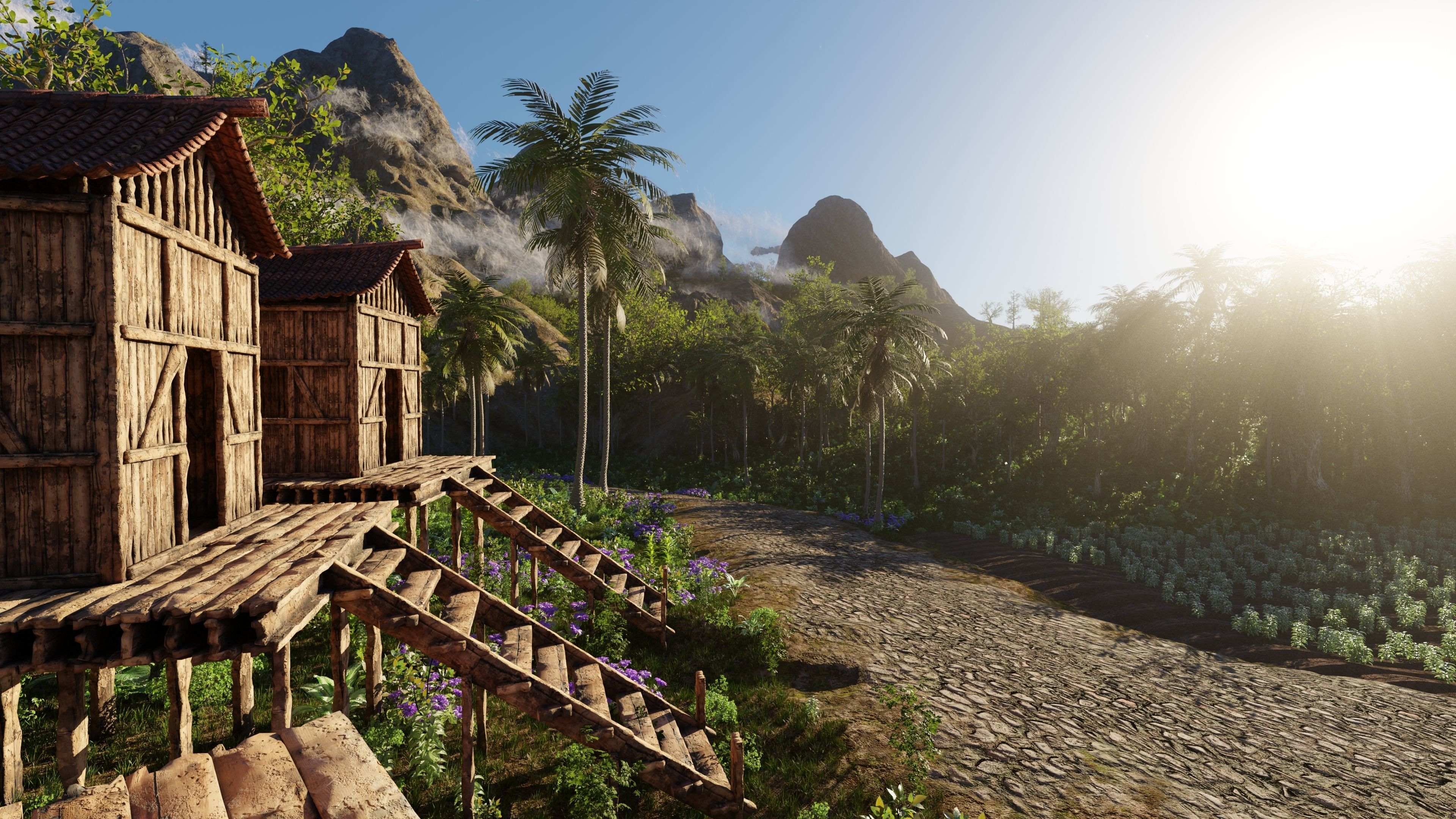 Medieval Farm Scene 3D model_9