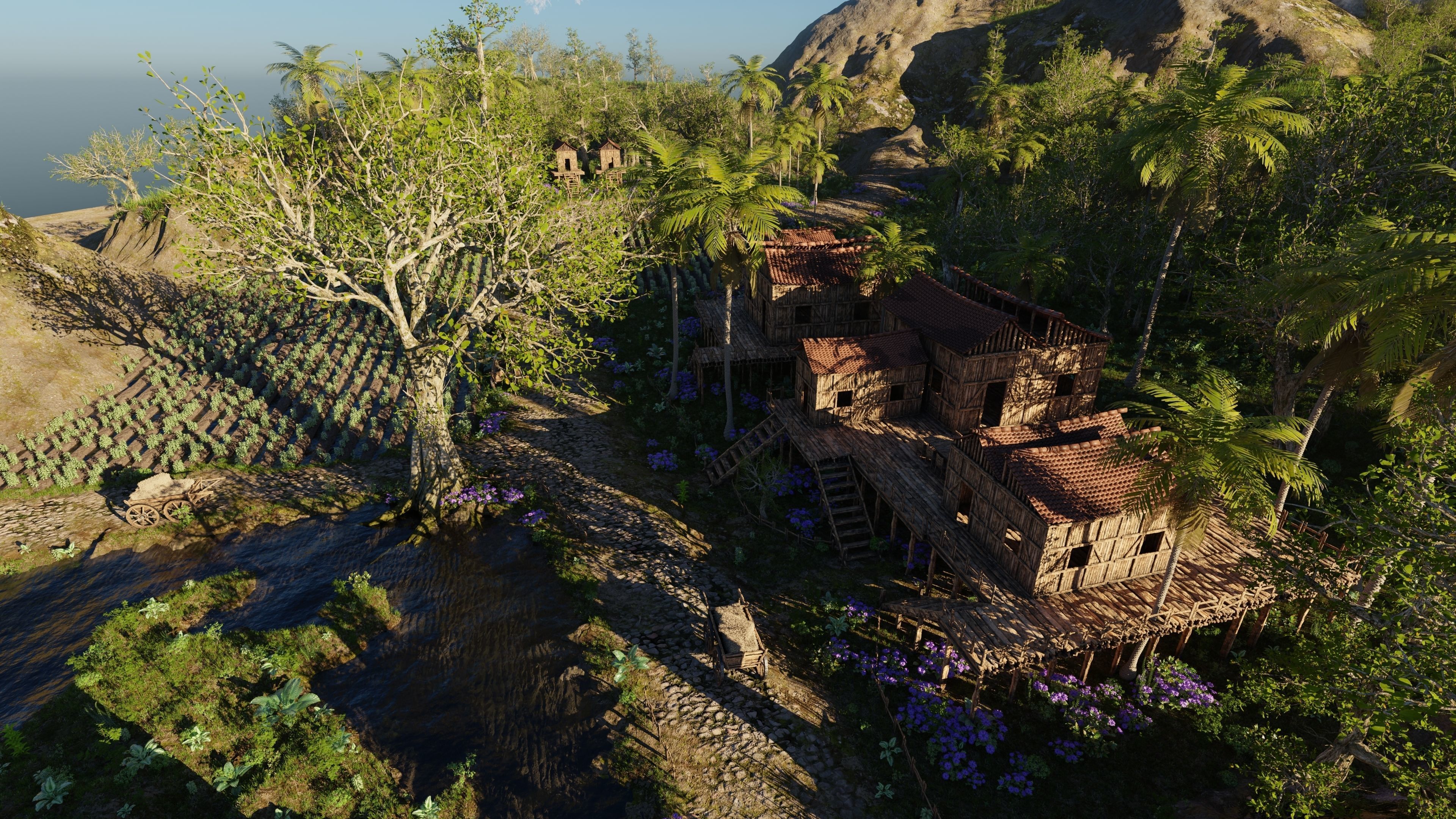 Medieval Farm Scene 3D model_10