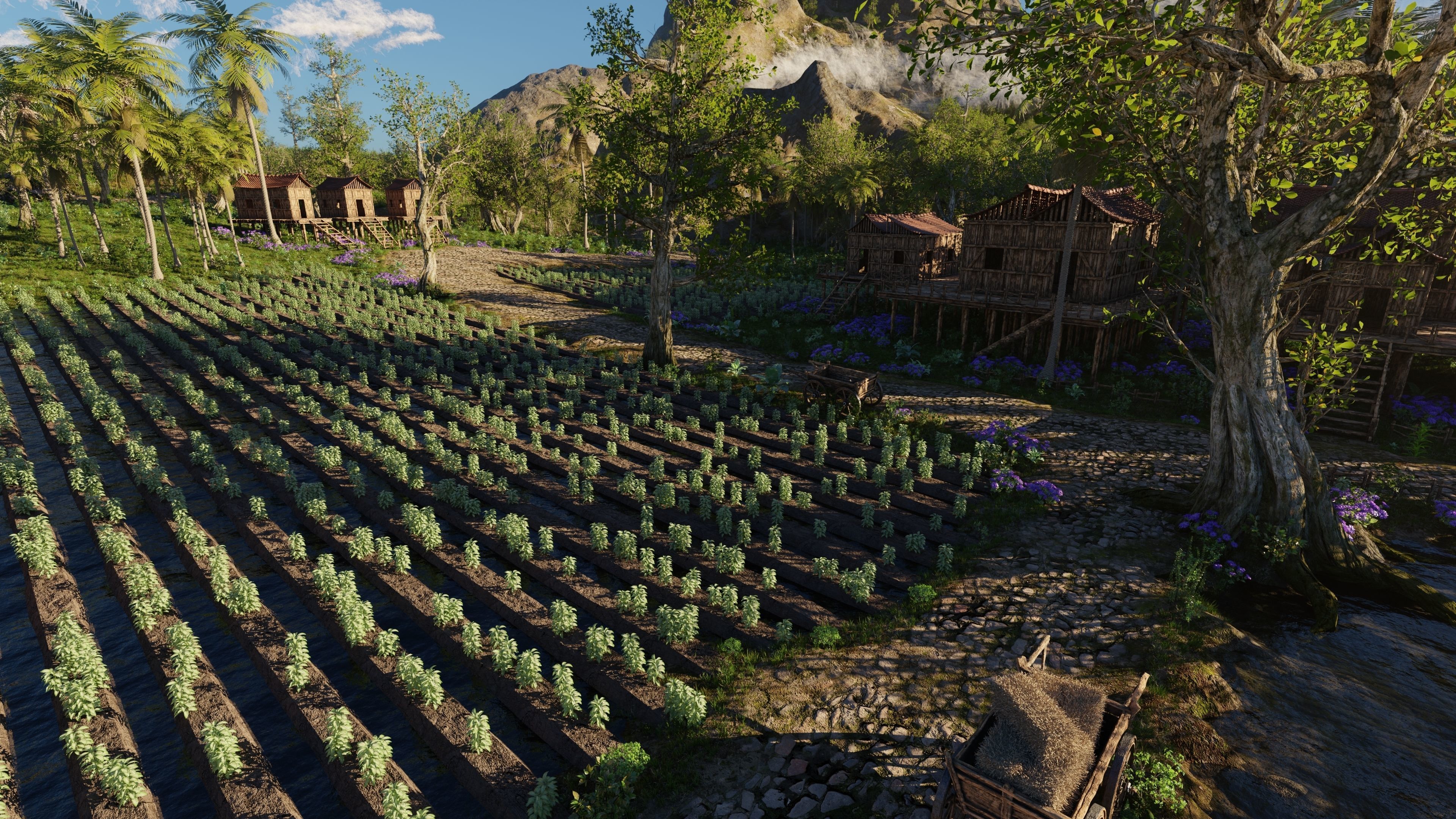 Medieval Farm Scene 3D model_6