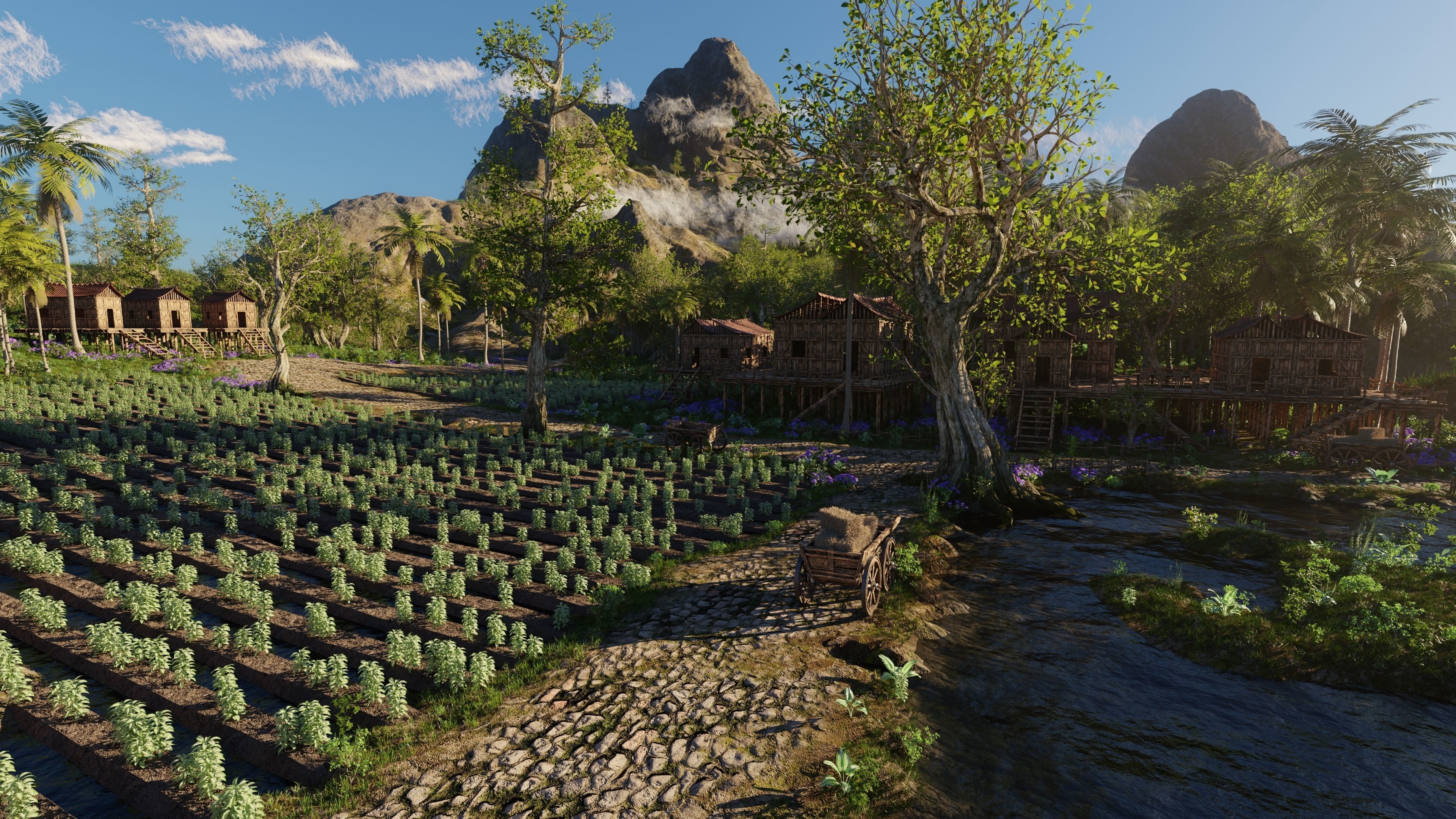 Medieval Farm Scene 3D model_5