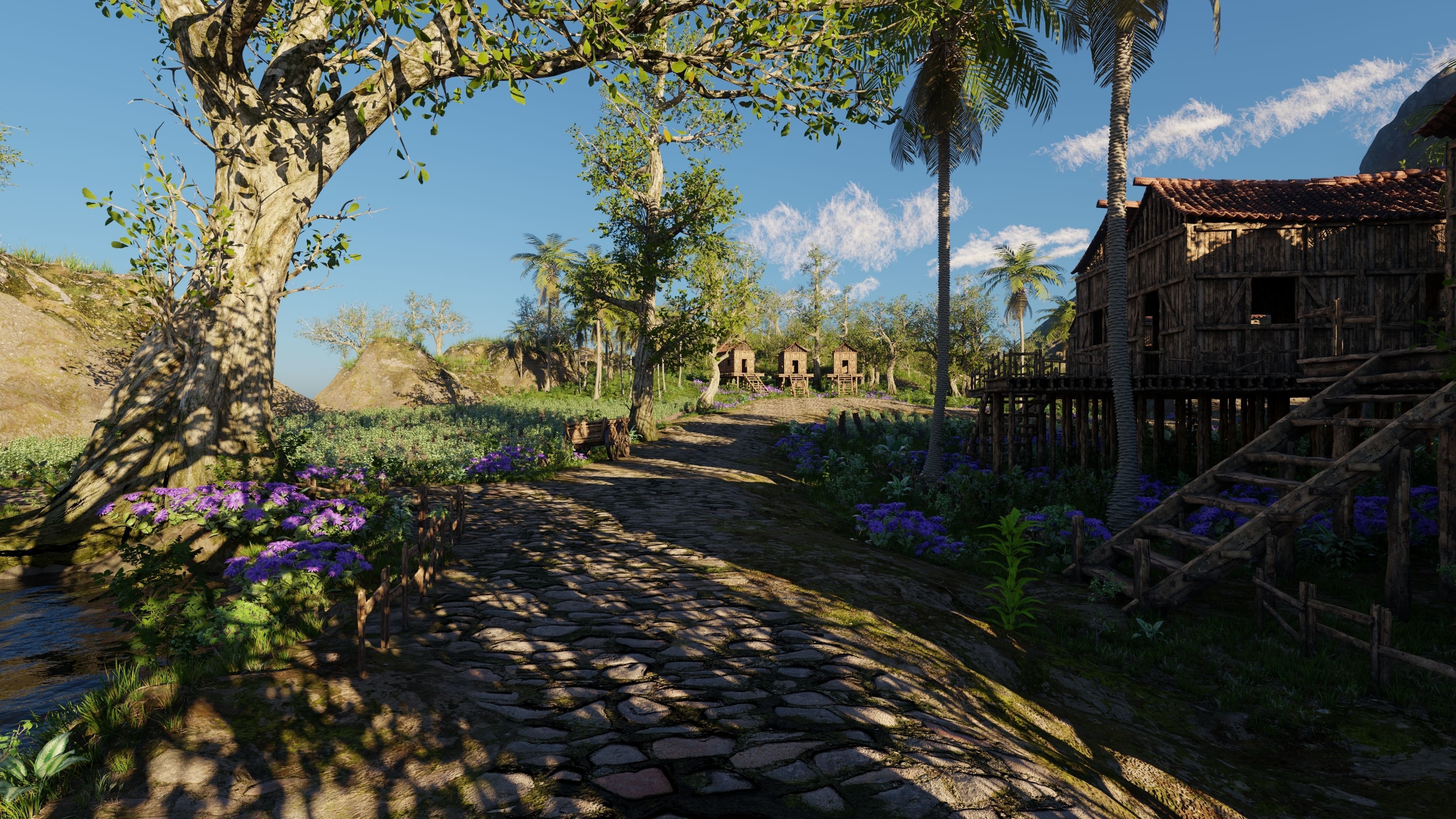 Medieval Farm Scene 3D model_3