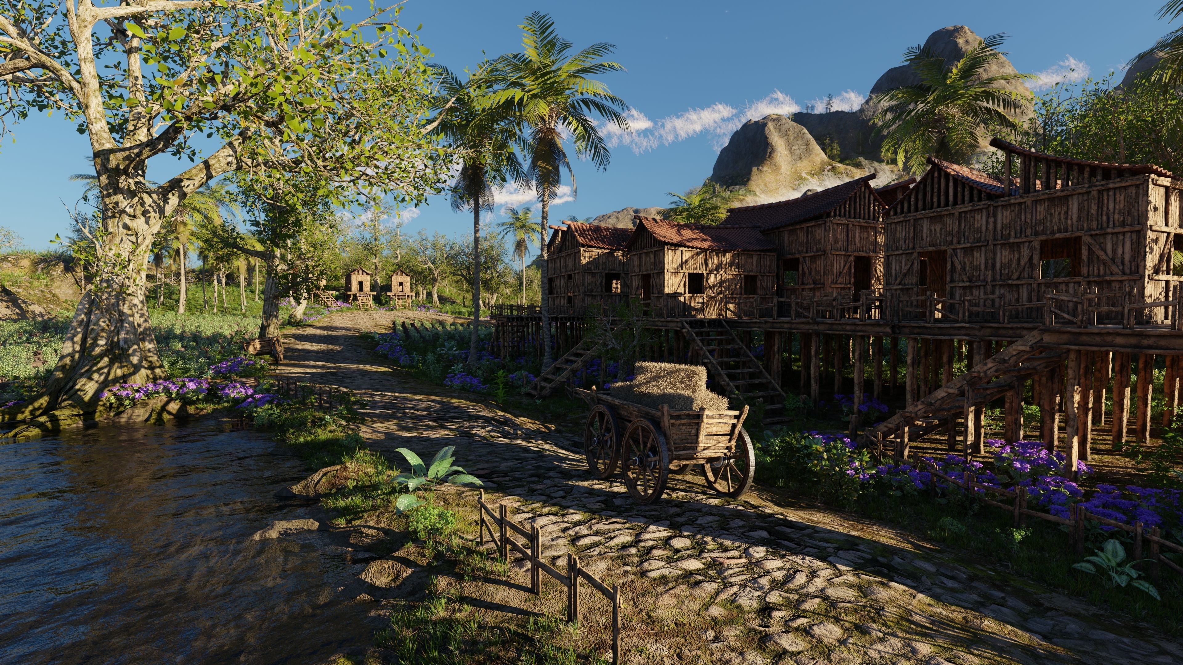 Medieval Farm Scene 3D model_1