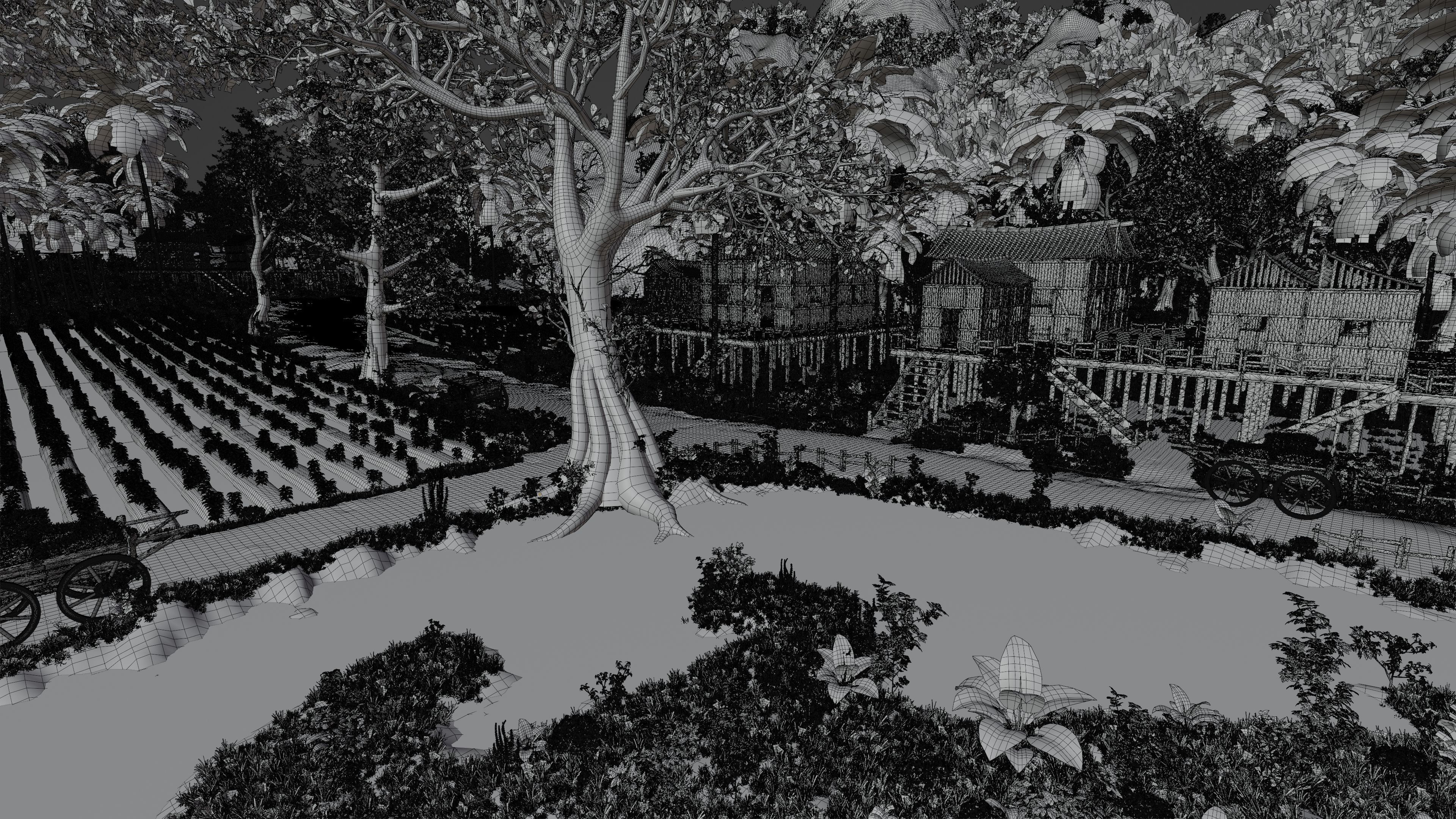 Medieval Farm Scene 3D model_14