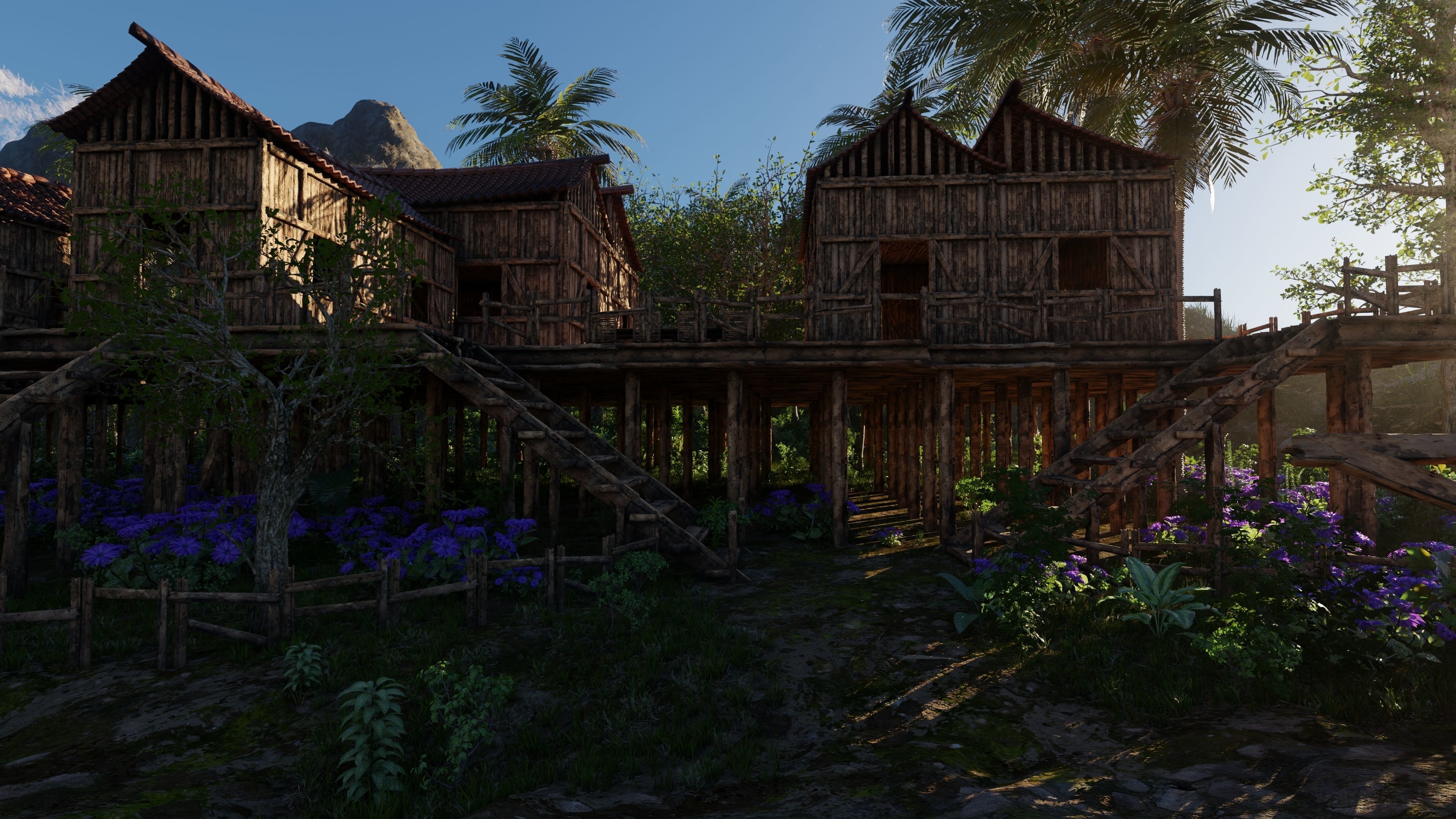 Medieval Farm Scene 3D model_2
