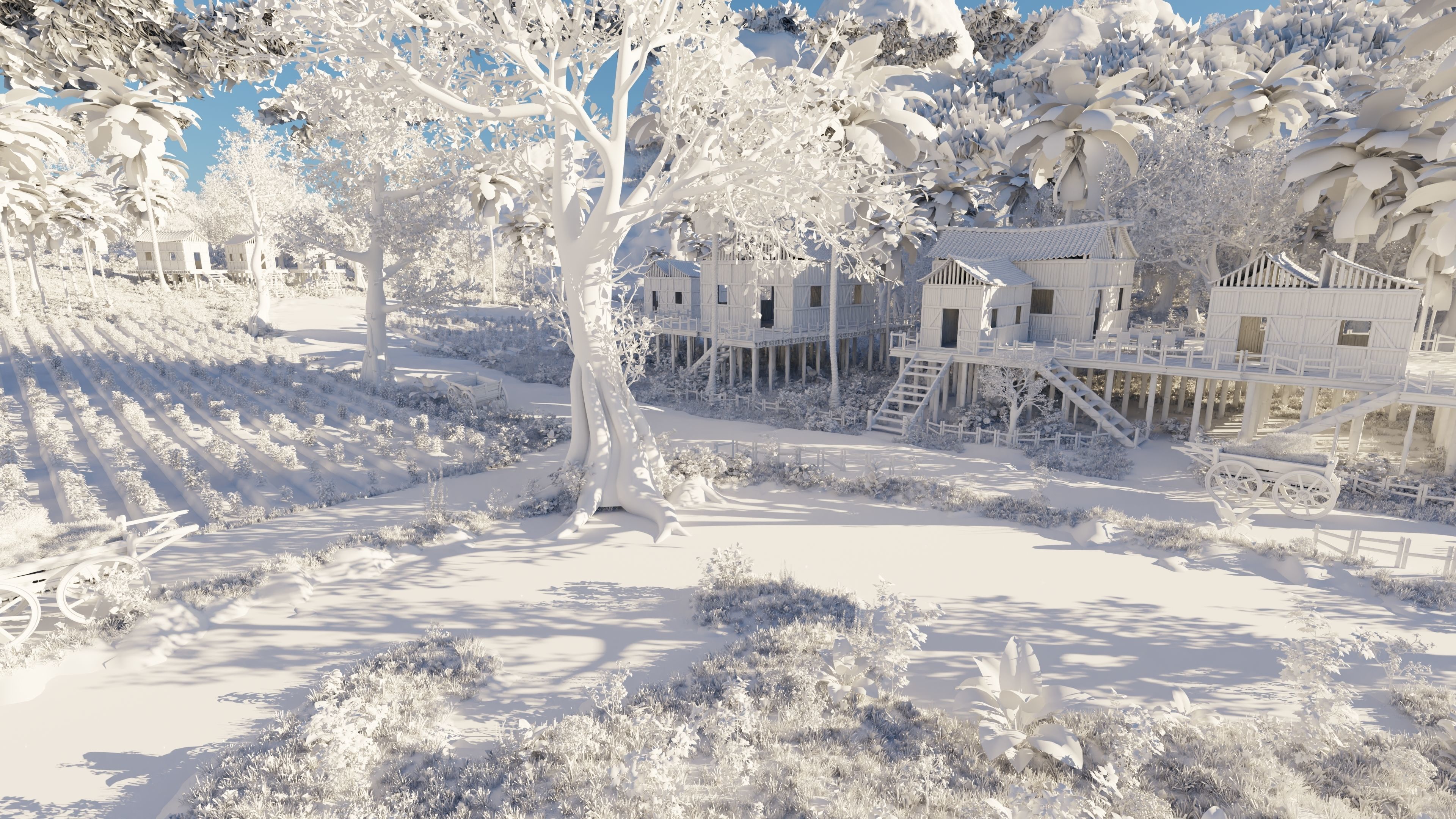 Medieval Farm Scene 3D model_13