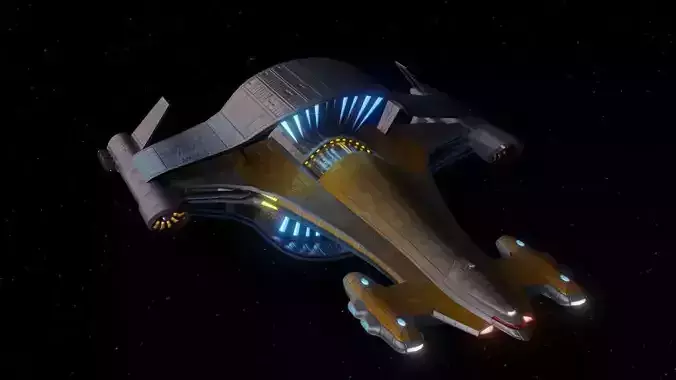 Orion Race-Built Spaceship based on Star Trek 3D model