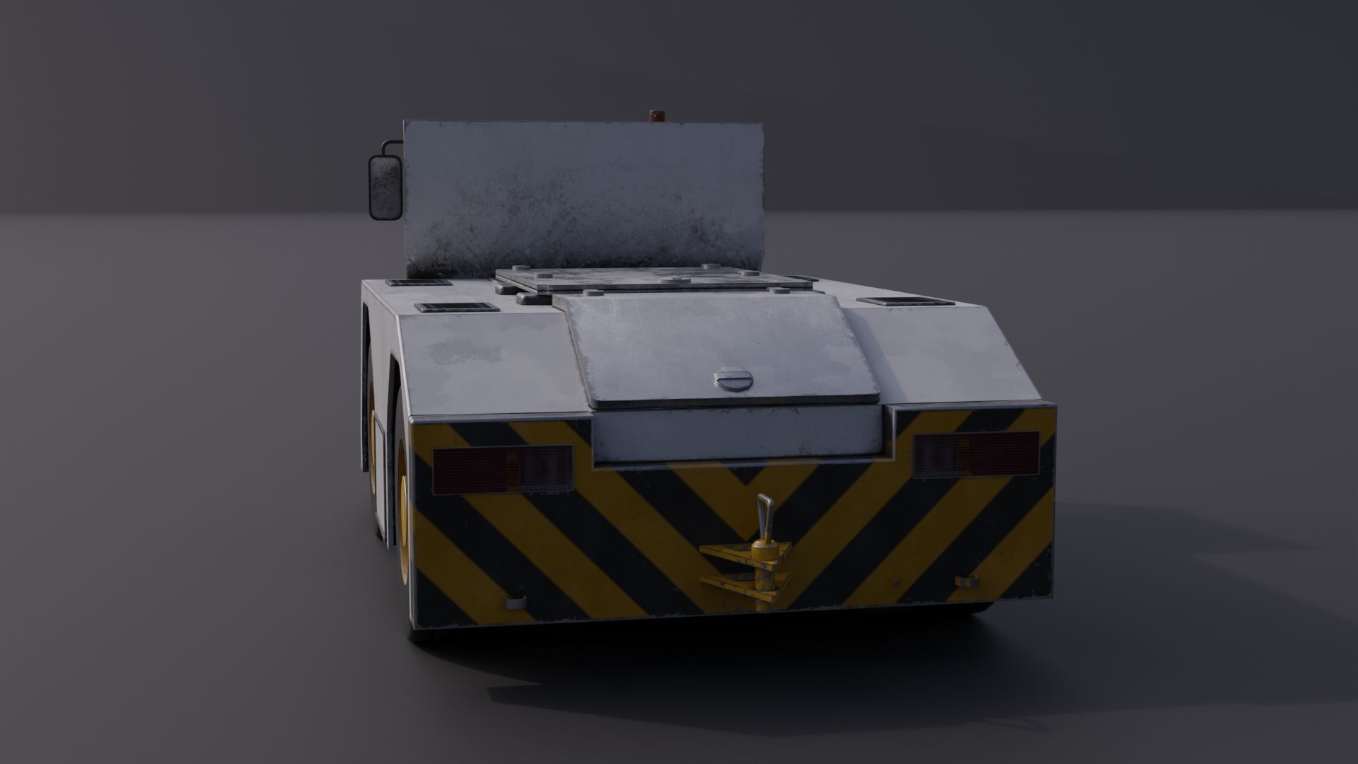 Aircraft Tug Tractor Low-poly 3D model_5