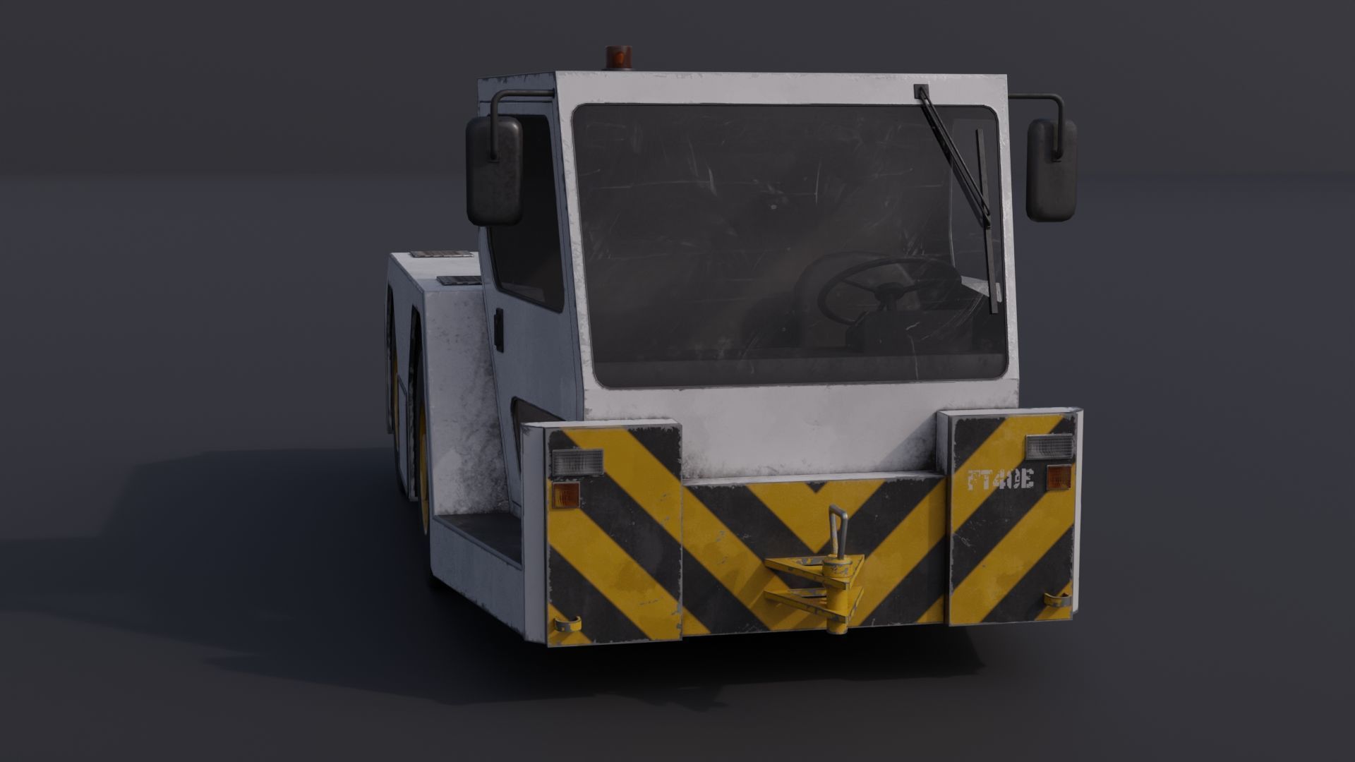 Aircraft Tug Tractor Low-poly 3D model_1