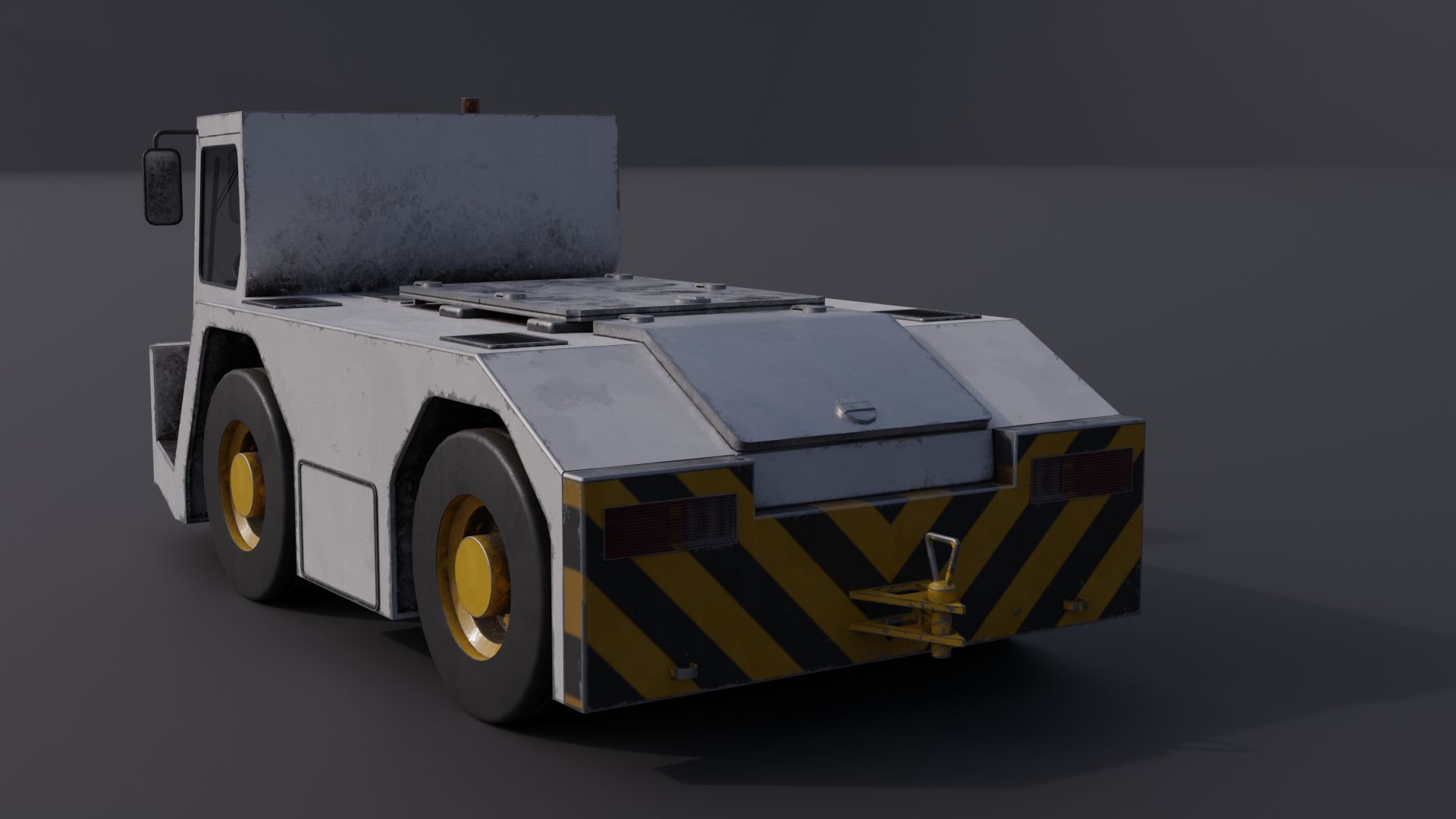 Aircraft Tug Tractor Low-poly 3D model_4