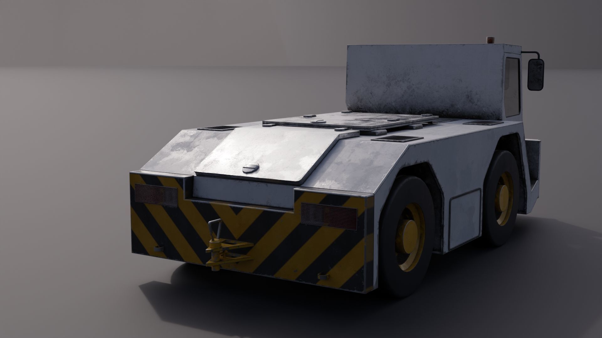 Aircraft Tug Tractor Low-poly 3D model_7