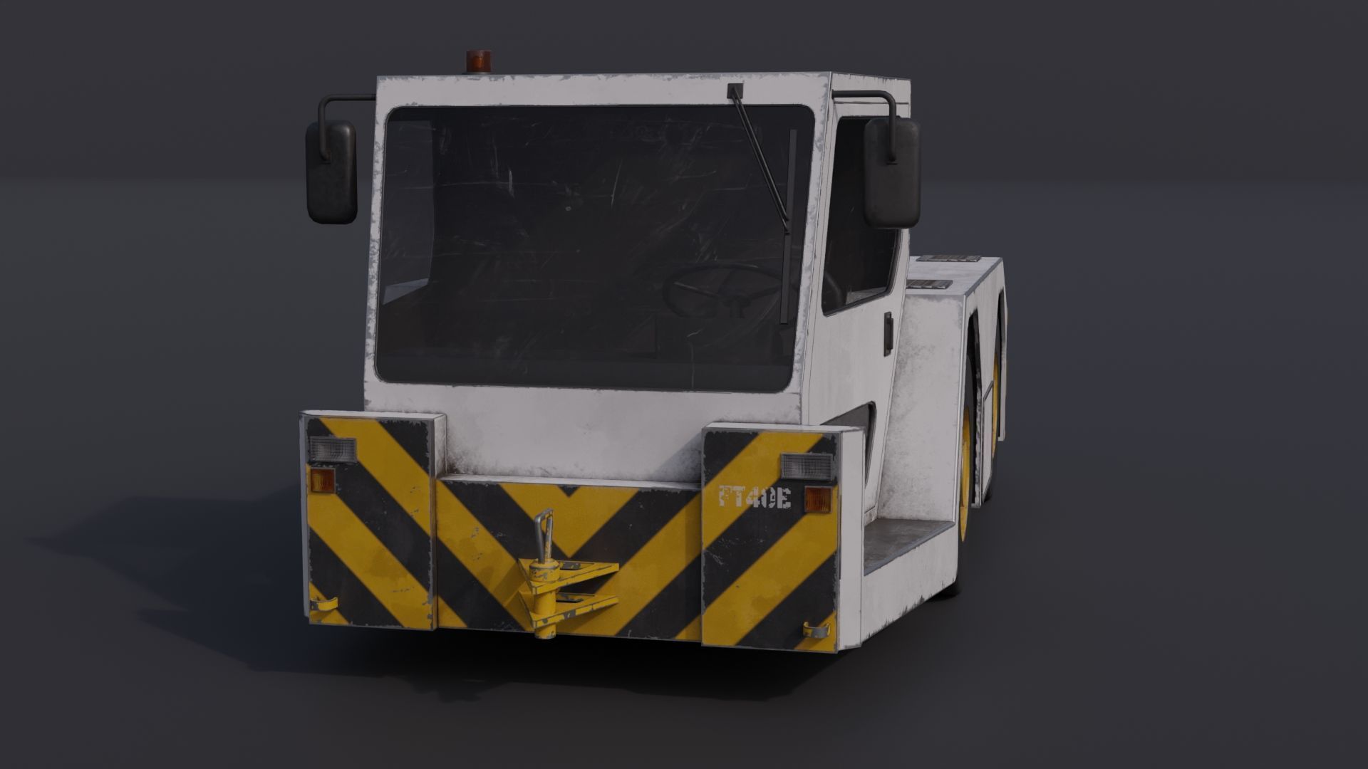 Aircraft Tug Tractor Low-poly 3D model_2