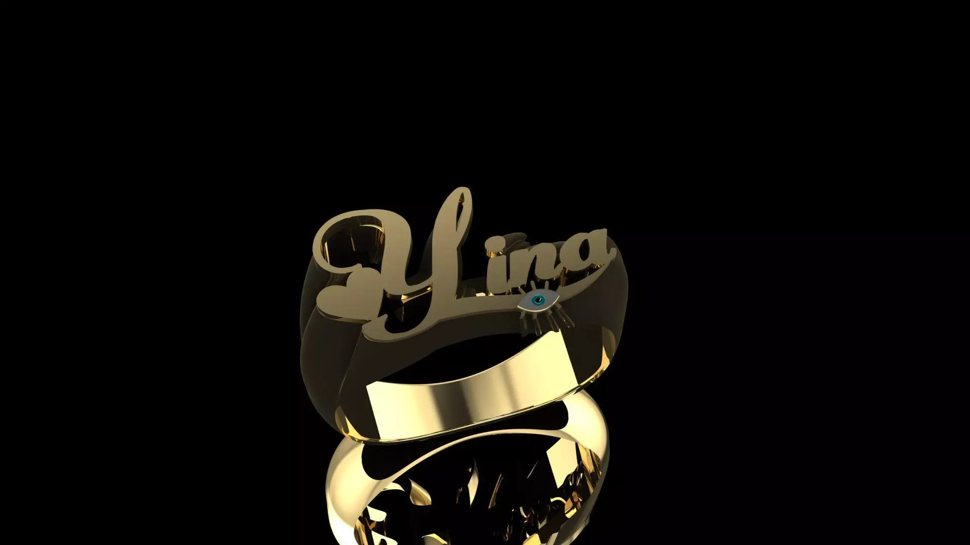 ring name yina 3D print model_0