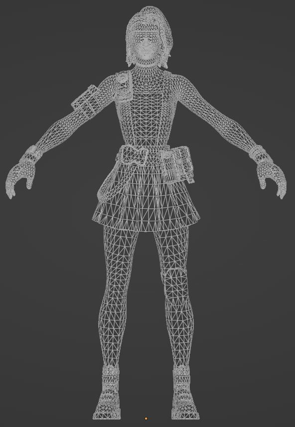 Cameo - Fortnite Low-poly 3D model_11