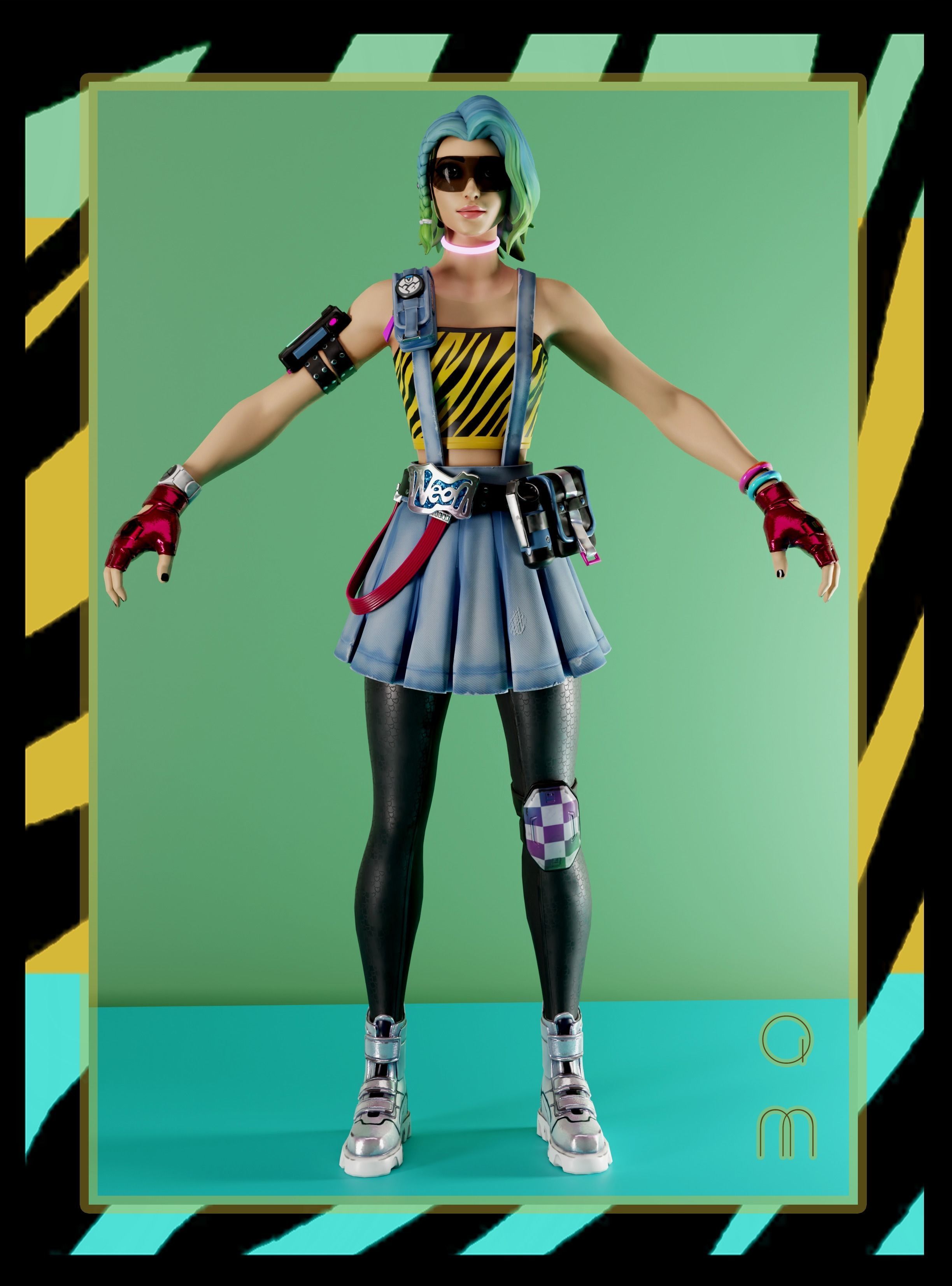 Cameo - Fortnite Low-poly 3D model_1