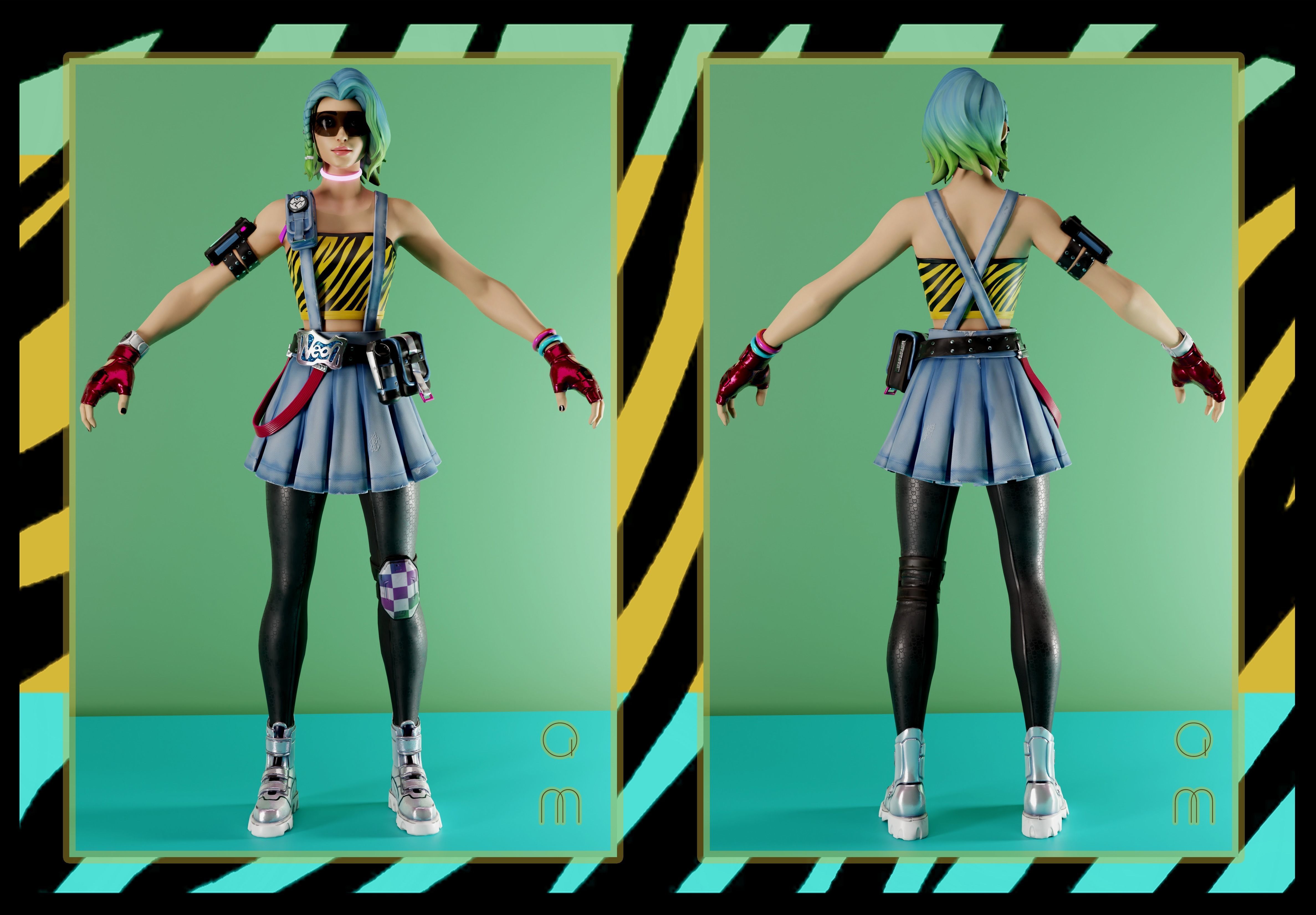 Cameo - Fortnite Low-poly 3D model_14