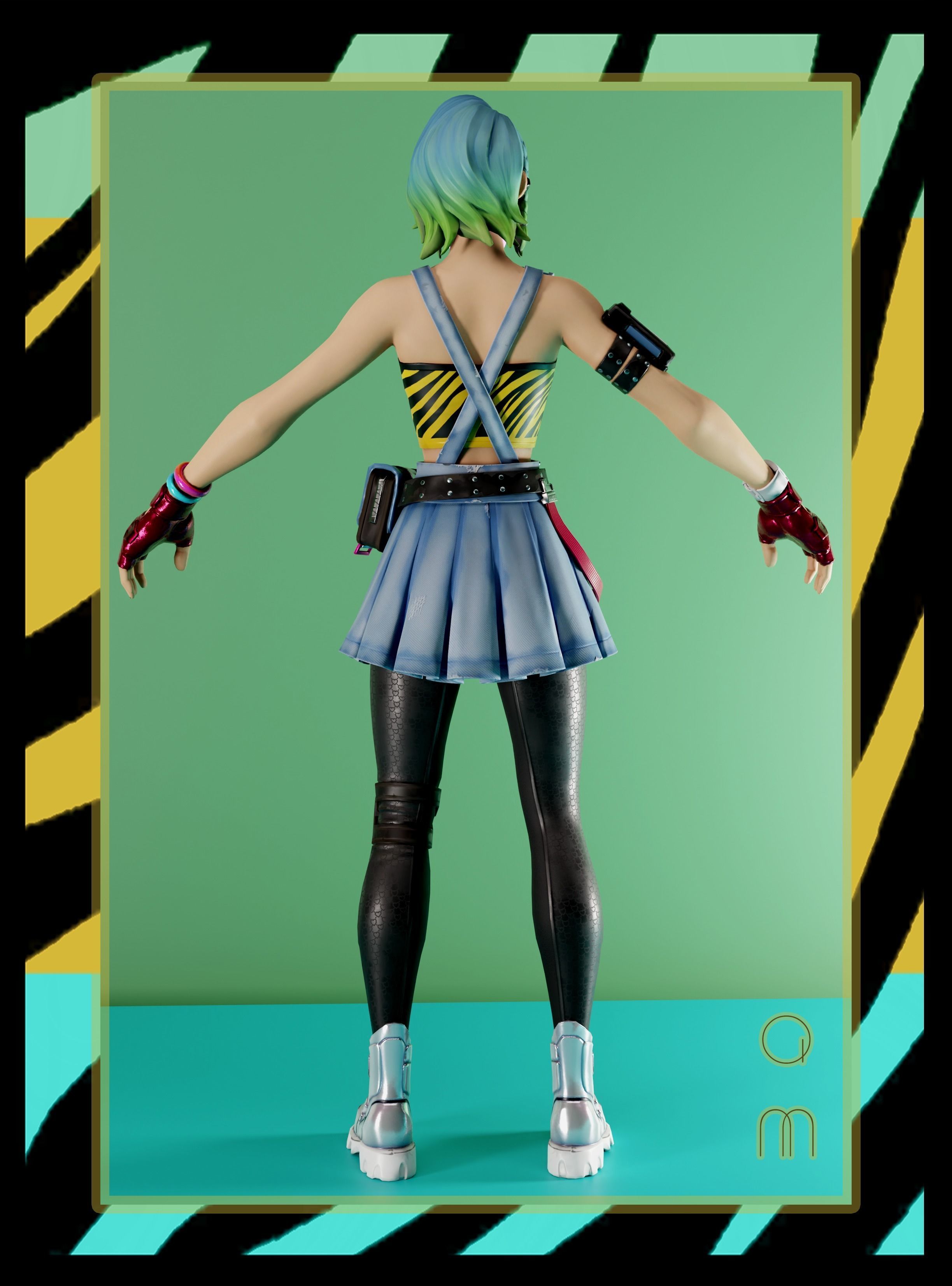 Cameo - Fortnite Low-poly 3D model_2