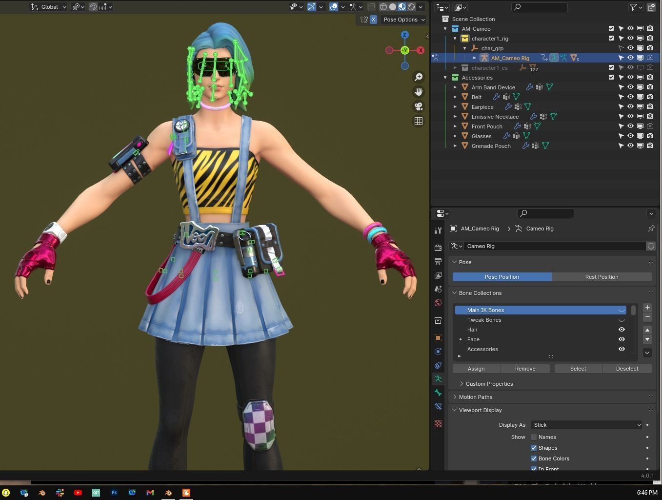 Cameo - Fortnite Low-poly 3D model_7