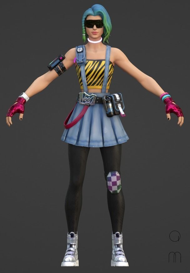 Cameo - Fortnite Low-poly 3D model_16