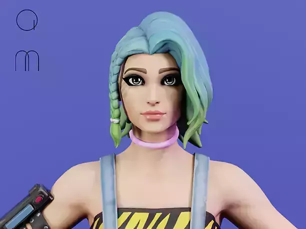 Cameo - Fortnite Low-poly 3D model
