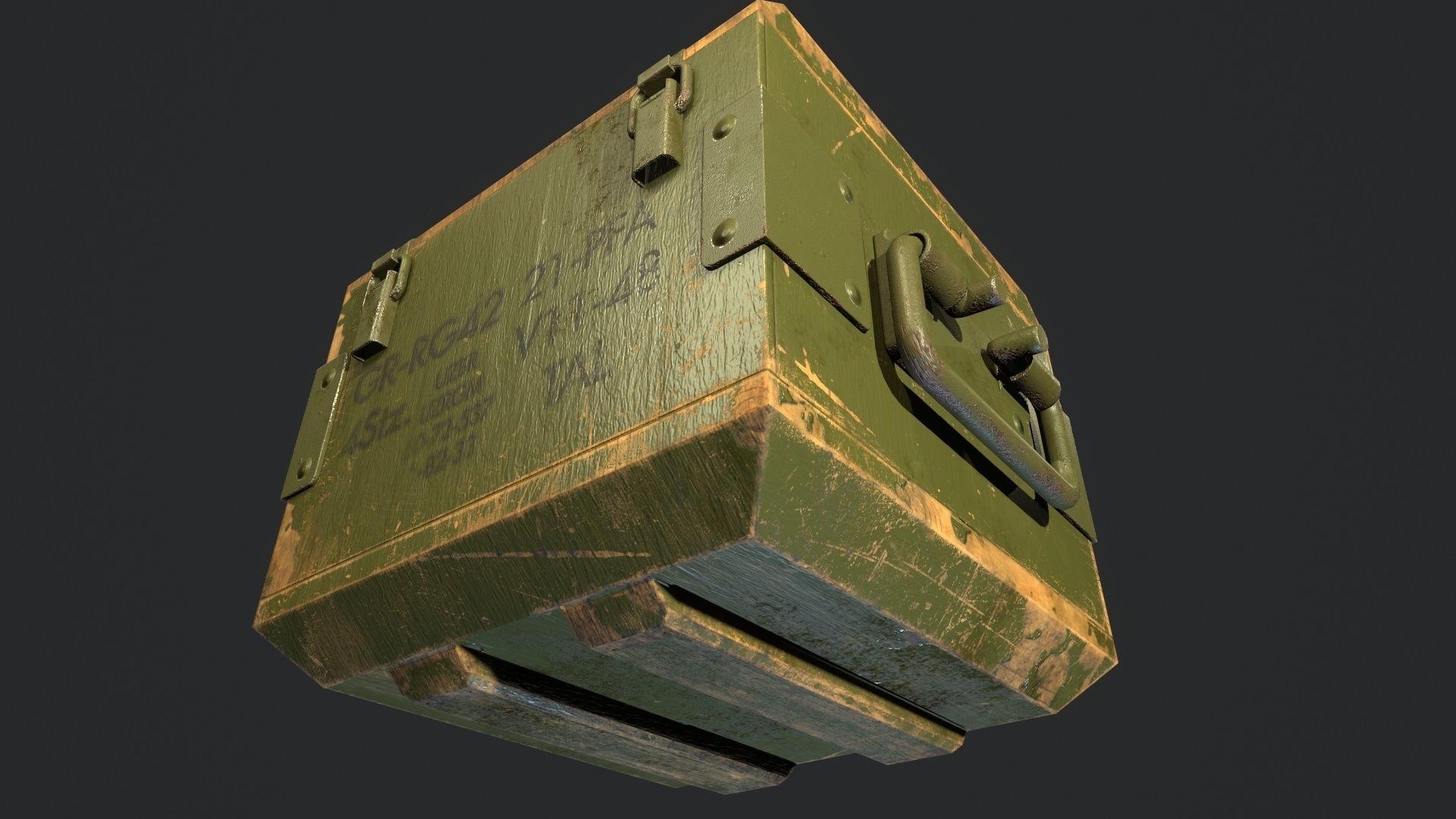Grenade box Low-poly 3D model_7