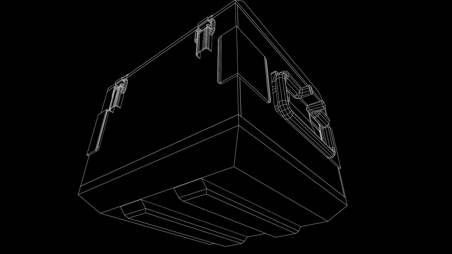 Grenade box Low-poly 3D model_10