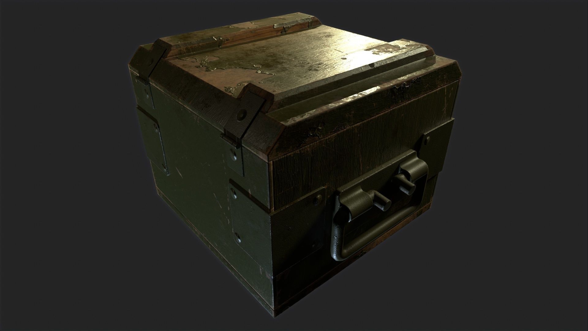 Grenade box Low-poly 3D model_6