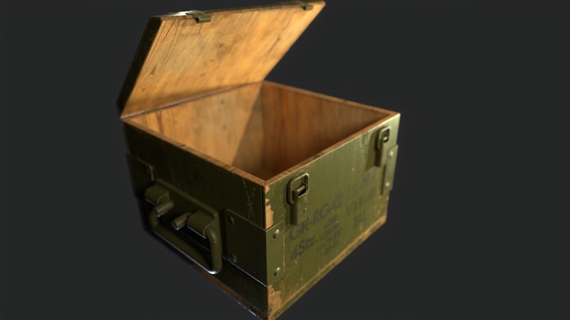 Grenade box Low-poly 3D model_4