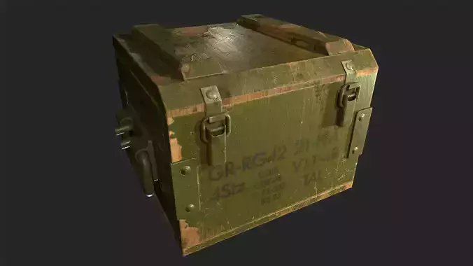 Grenade box Low-poly 3D model