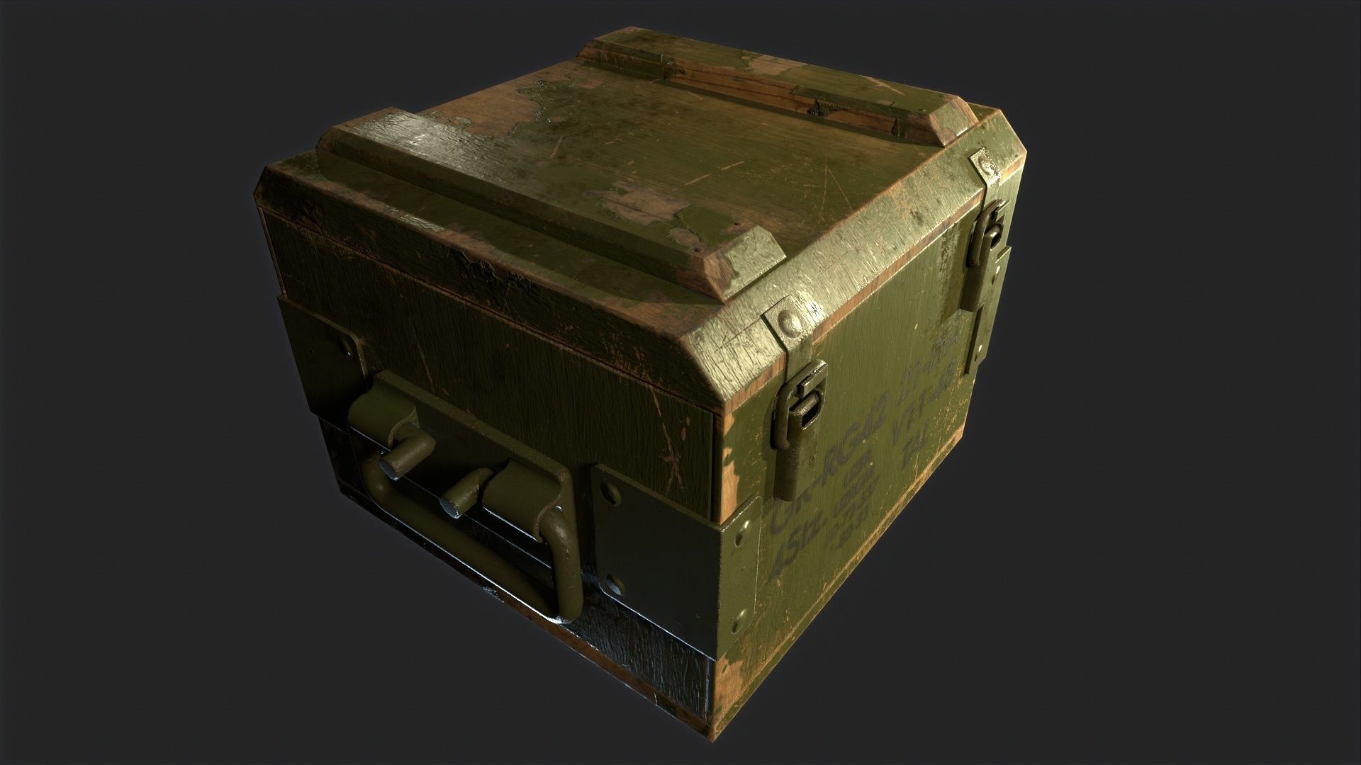 Grenade box Low-poly 3D model_8