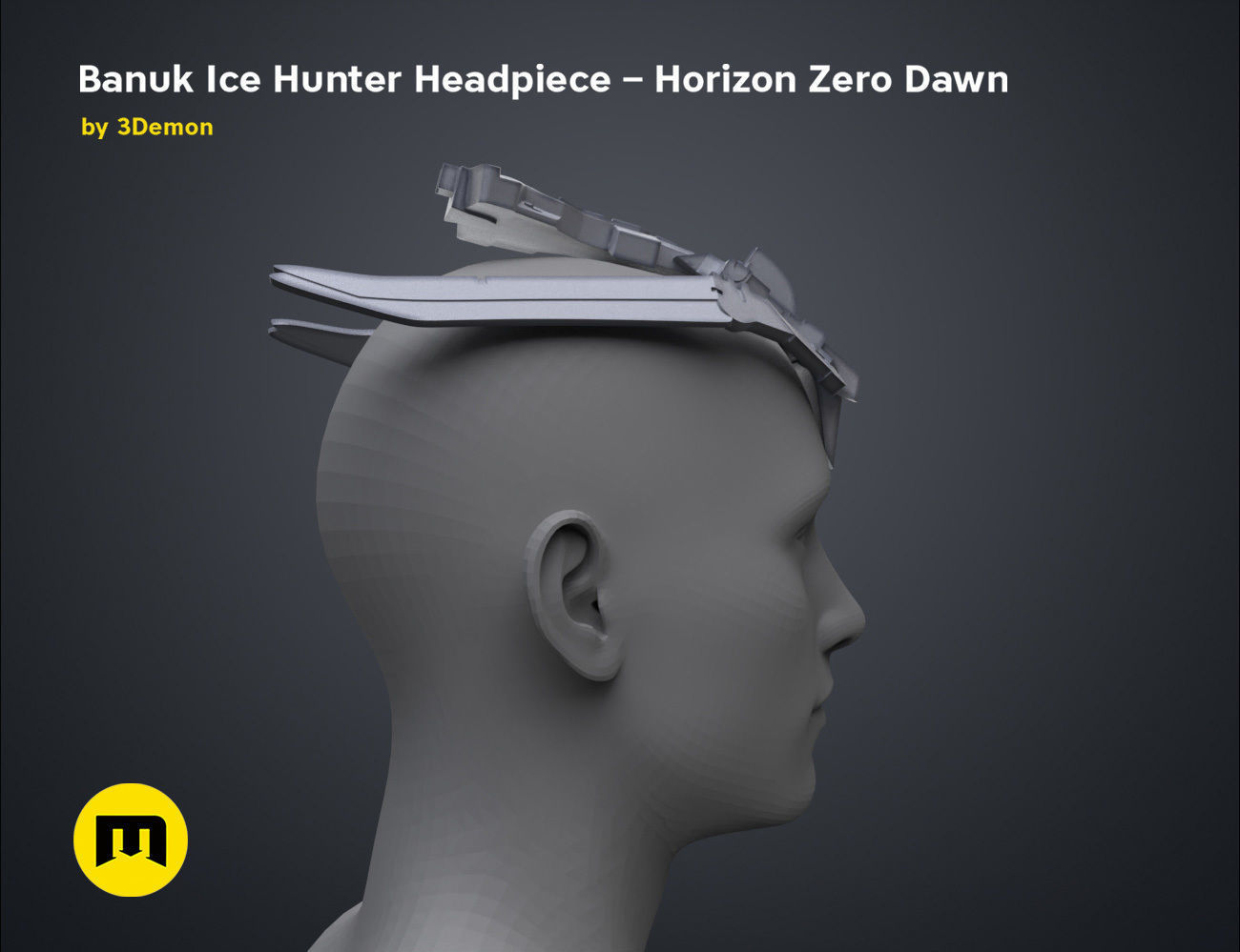 Banuk Ice Hunter Headpiece - Horizon Zero Dawn 3D print model_22