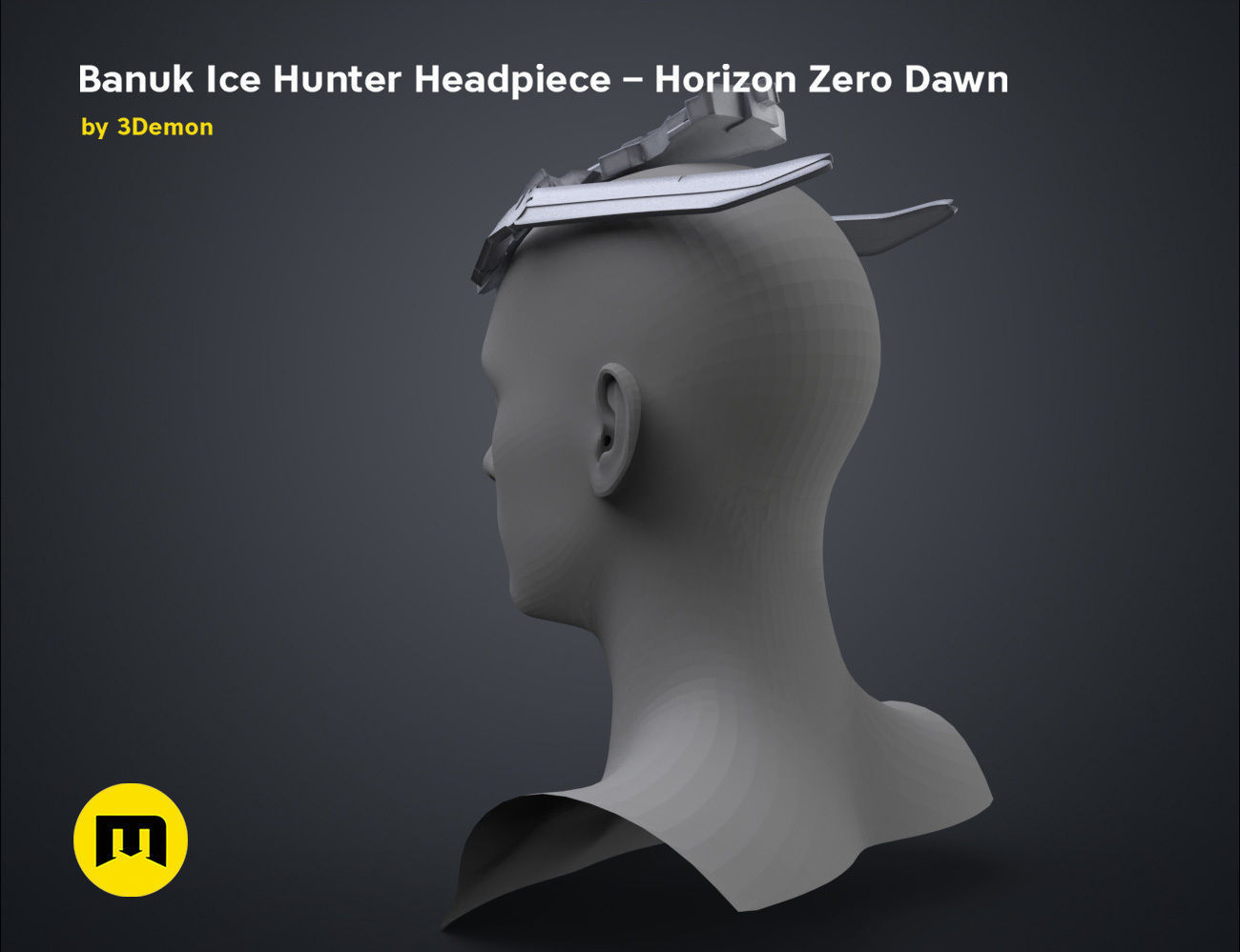 Banuk Ice Hunter Headpiece - Horizon Zero Dawn 3D print model_24