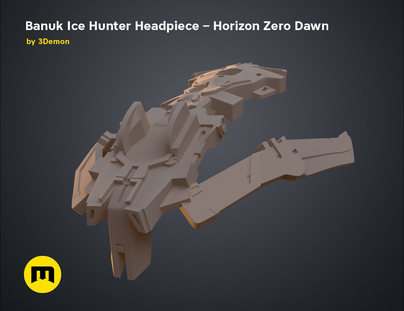 Banuk Ice Hunter Headpiece - Horizon Zero Dawn 3D print model_8